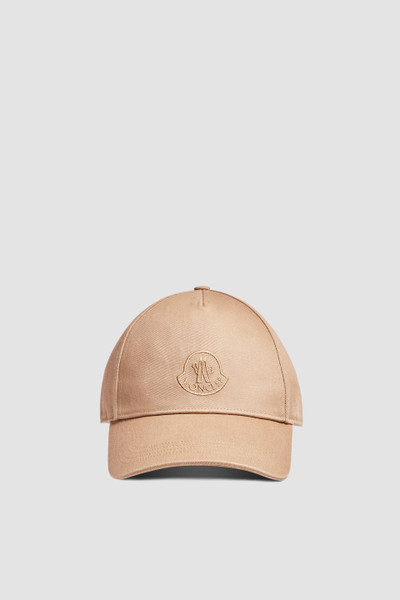 Beige Embroidered Logo Baseball Cap - Hats & Beanies for Women