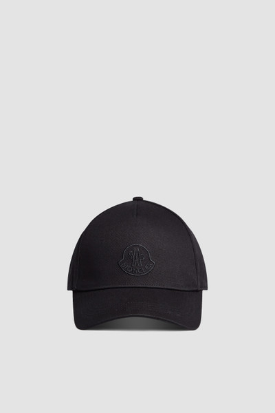 Black Embroidered Logo Baseball Cap - Hats & Beanies for Women | Moncler US
