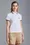 Poloshirt mit Logo-Patch Damen Optisches Weiß Moncler