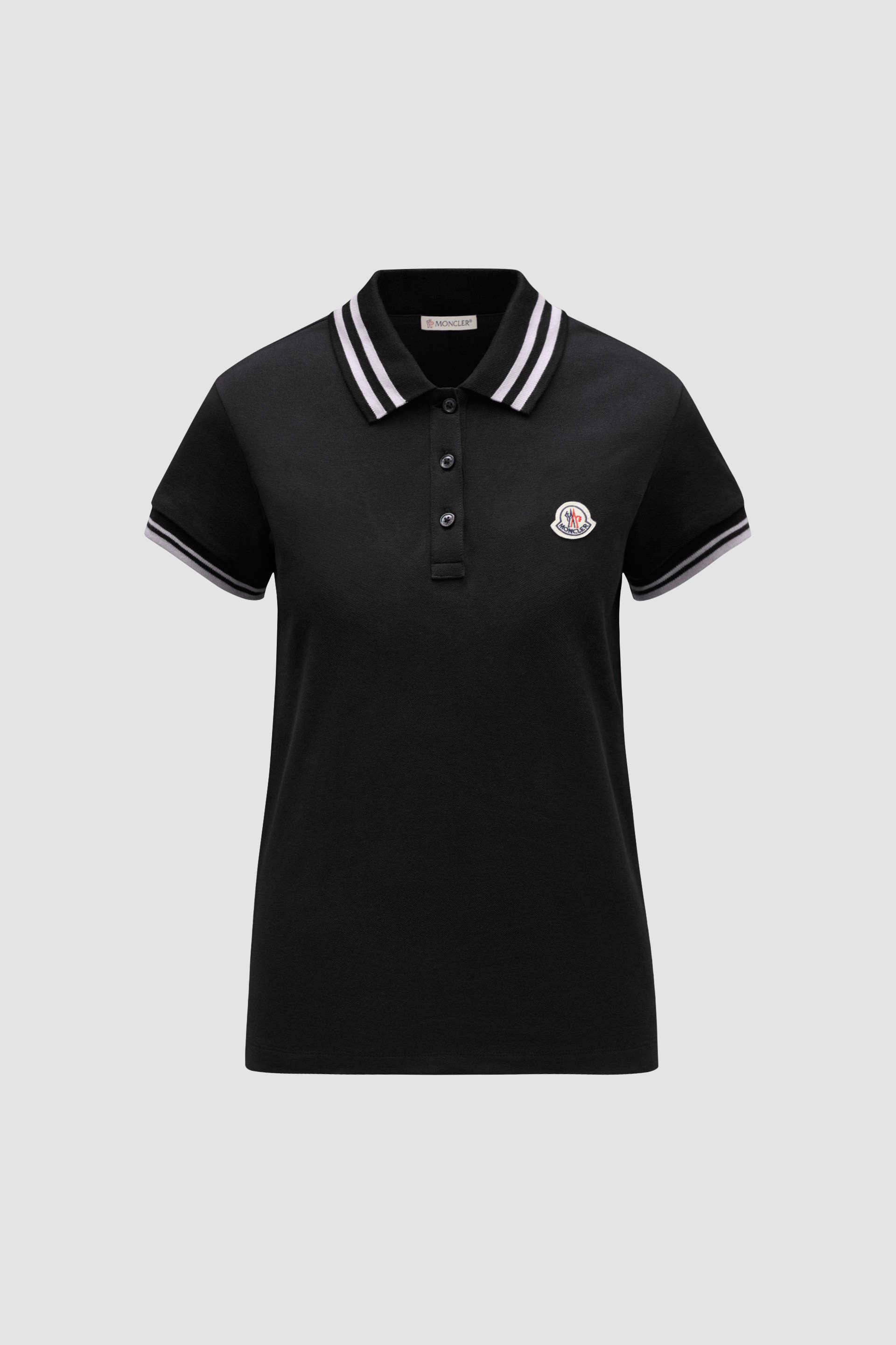 ブラック ポロシャツ : トップ＆Tシャツ 向けの レディース | モンクレール