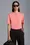 Embossed Logo T-Shirt Women Pink Moncler 4