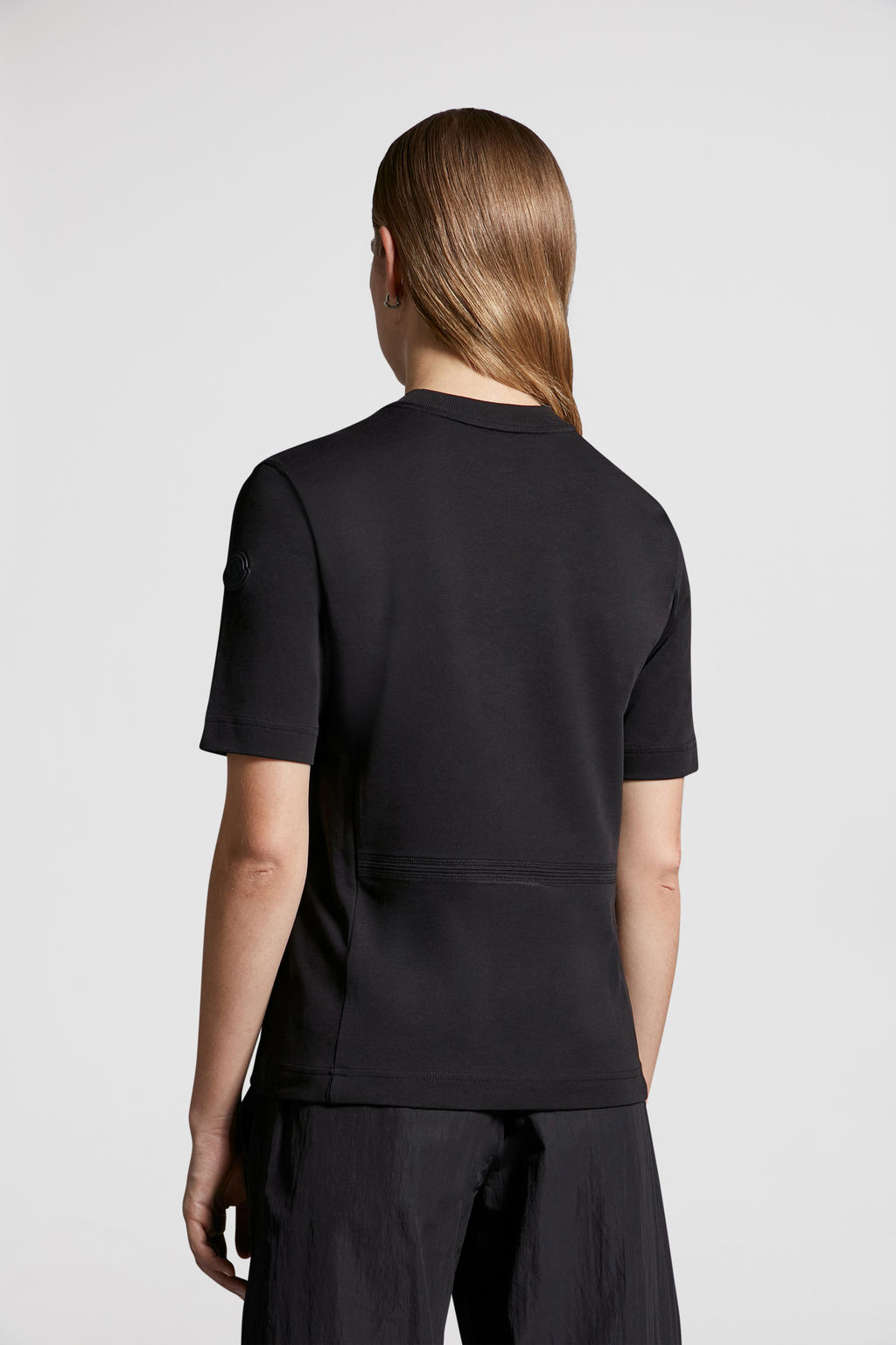 Black Embossed Logo TShirt Tops & Tshirts for Women Moncler US