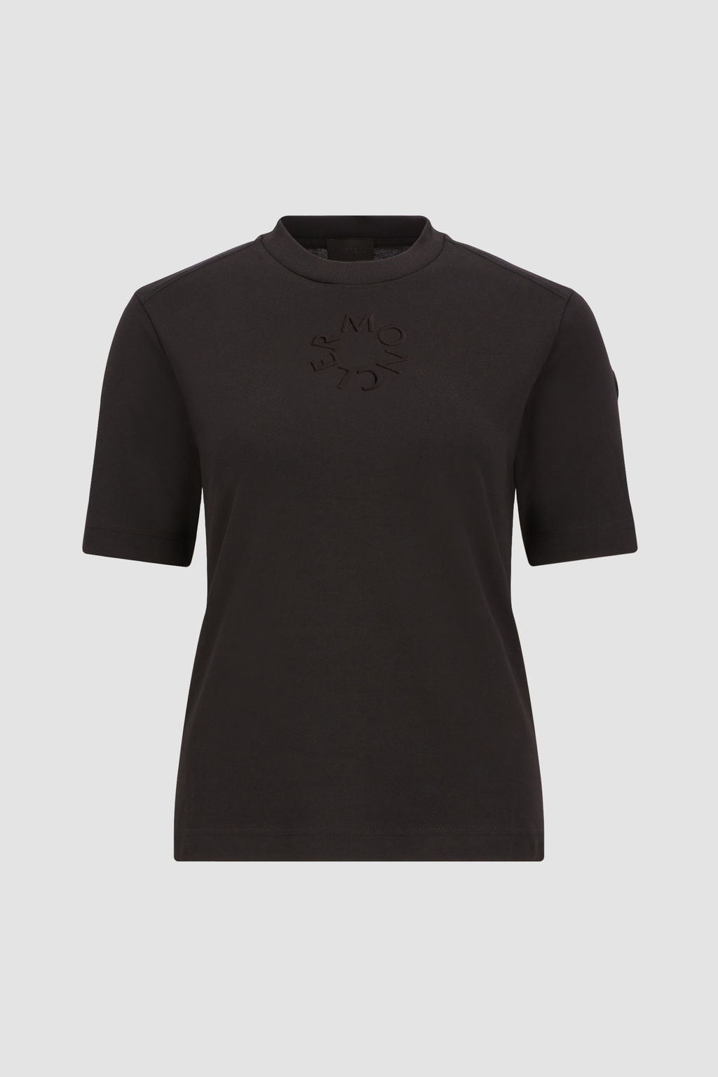Black Embossed Logo TShirt Tops & Tshirts for Women Moncler US