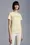 Embroidered Logo T-Shirt Women Light Yellow Moncler 4