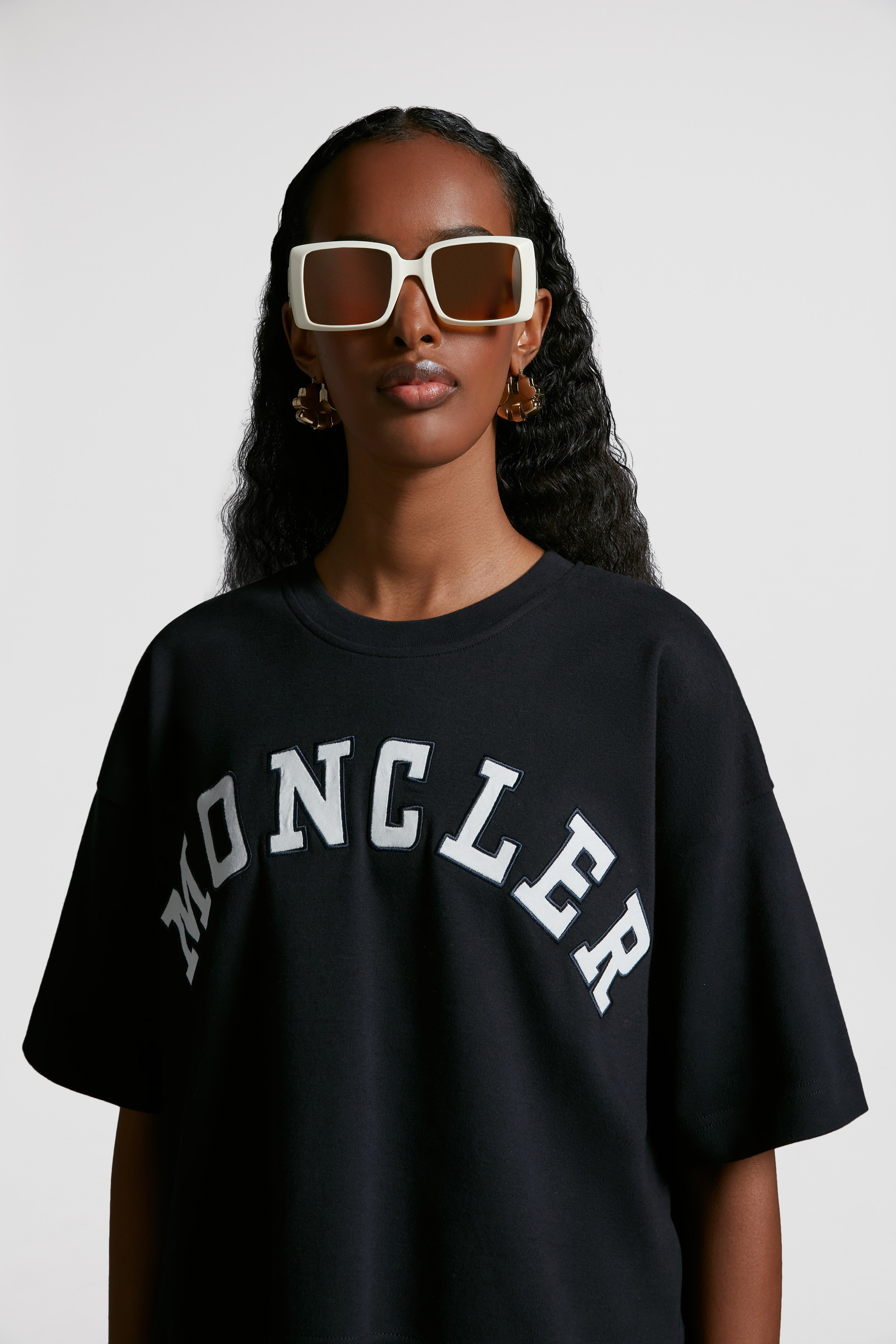 Night Blue Logo T-Shirt - Tops & T-shirts for Women | Moncler US