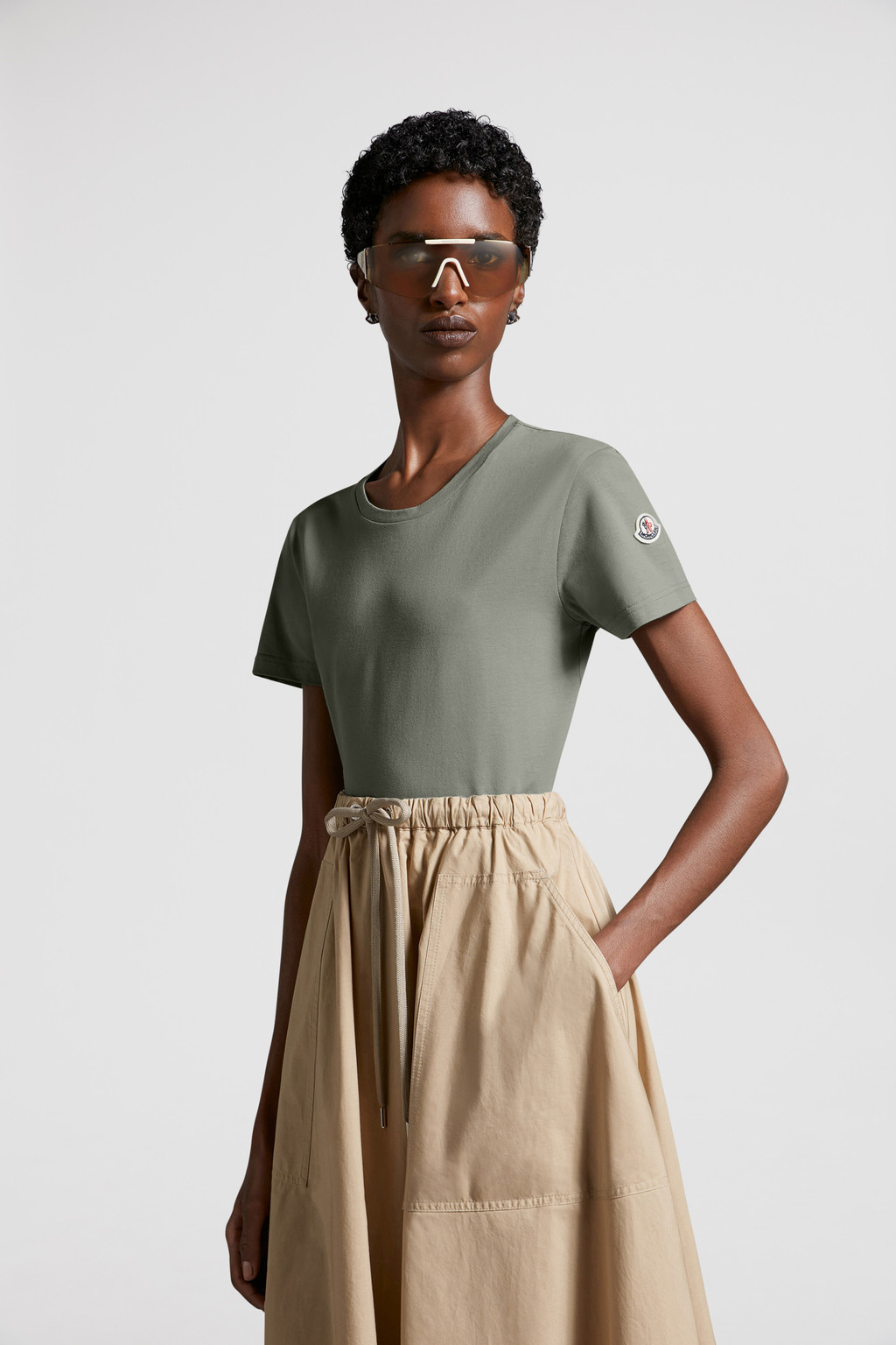 green and white shirt women's