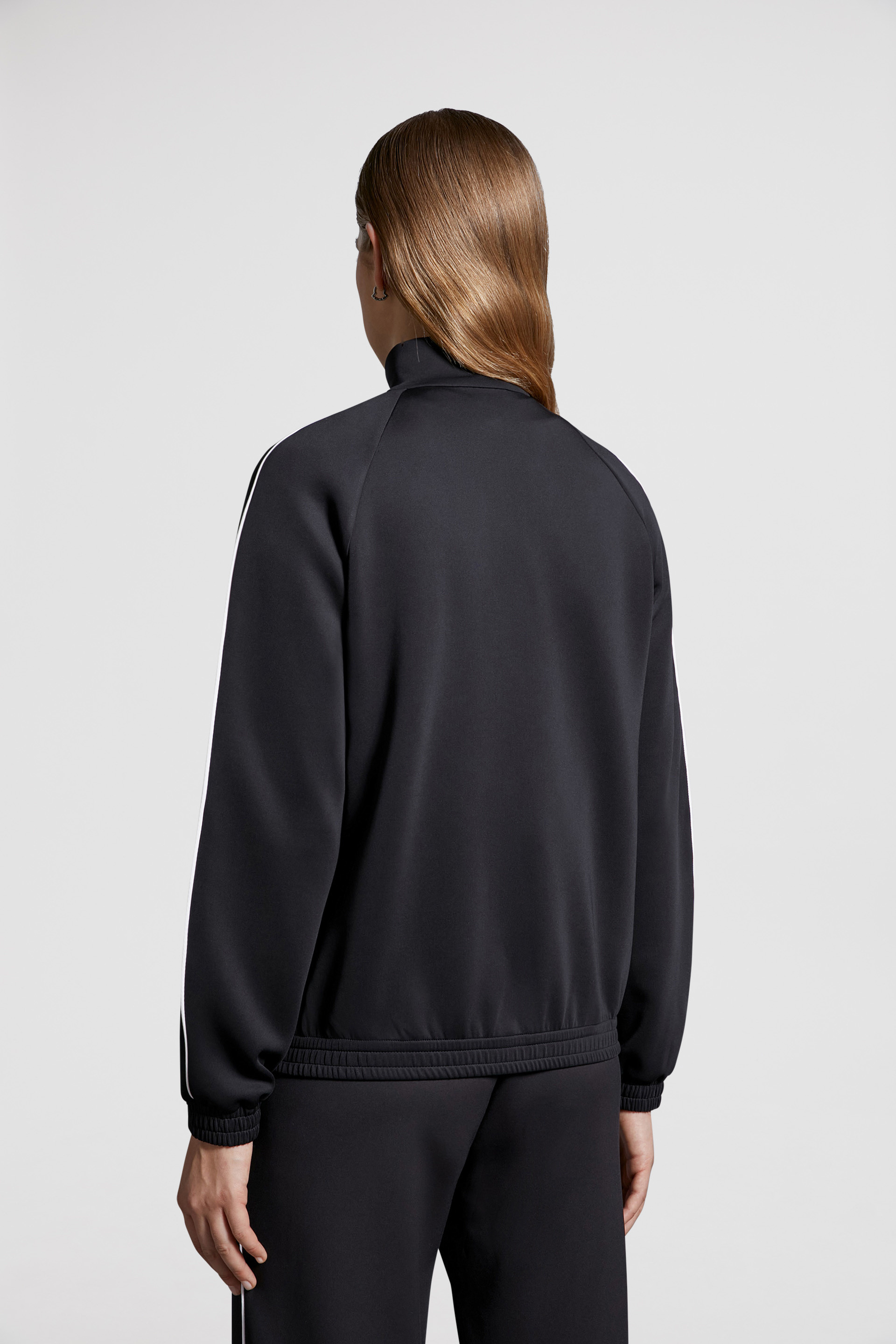 黑色女士氯丁橡胶拉链卫衣- 毛衣&开衫for 女装| Moncler HK