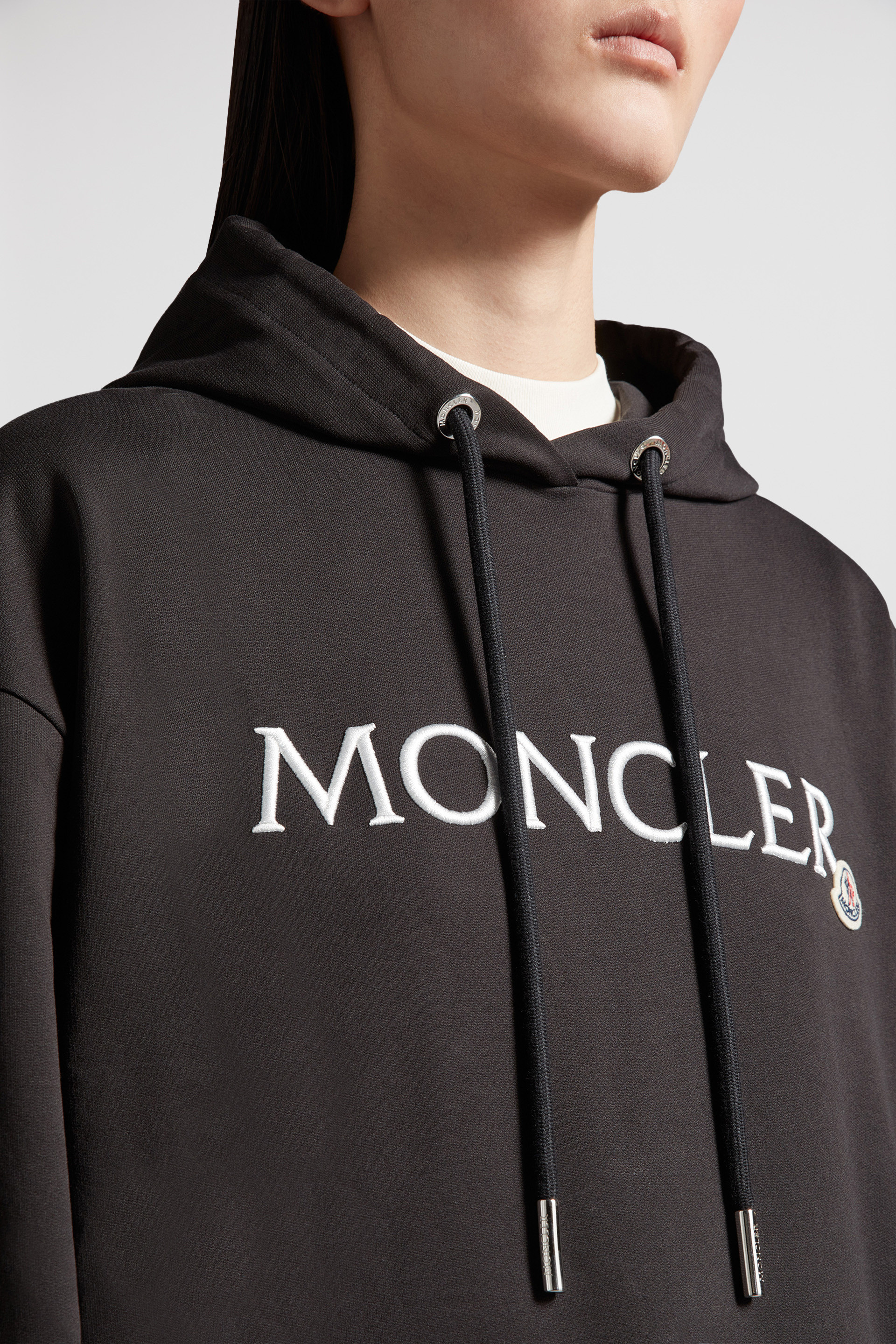 パーカー☆未使用・本物保証☆MONCLER Hoodie パーカー　L　女性用　ブラック