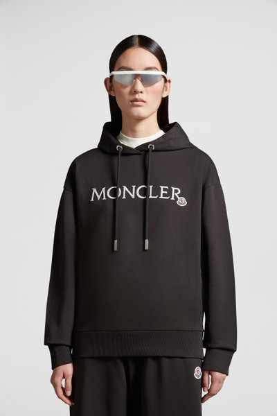 肩幅55【美品】【最安値】MONCLER モンクレール　フードスウェットパーカー黒 xs