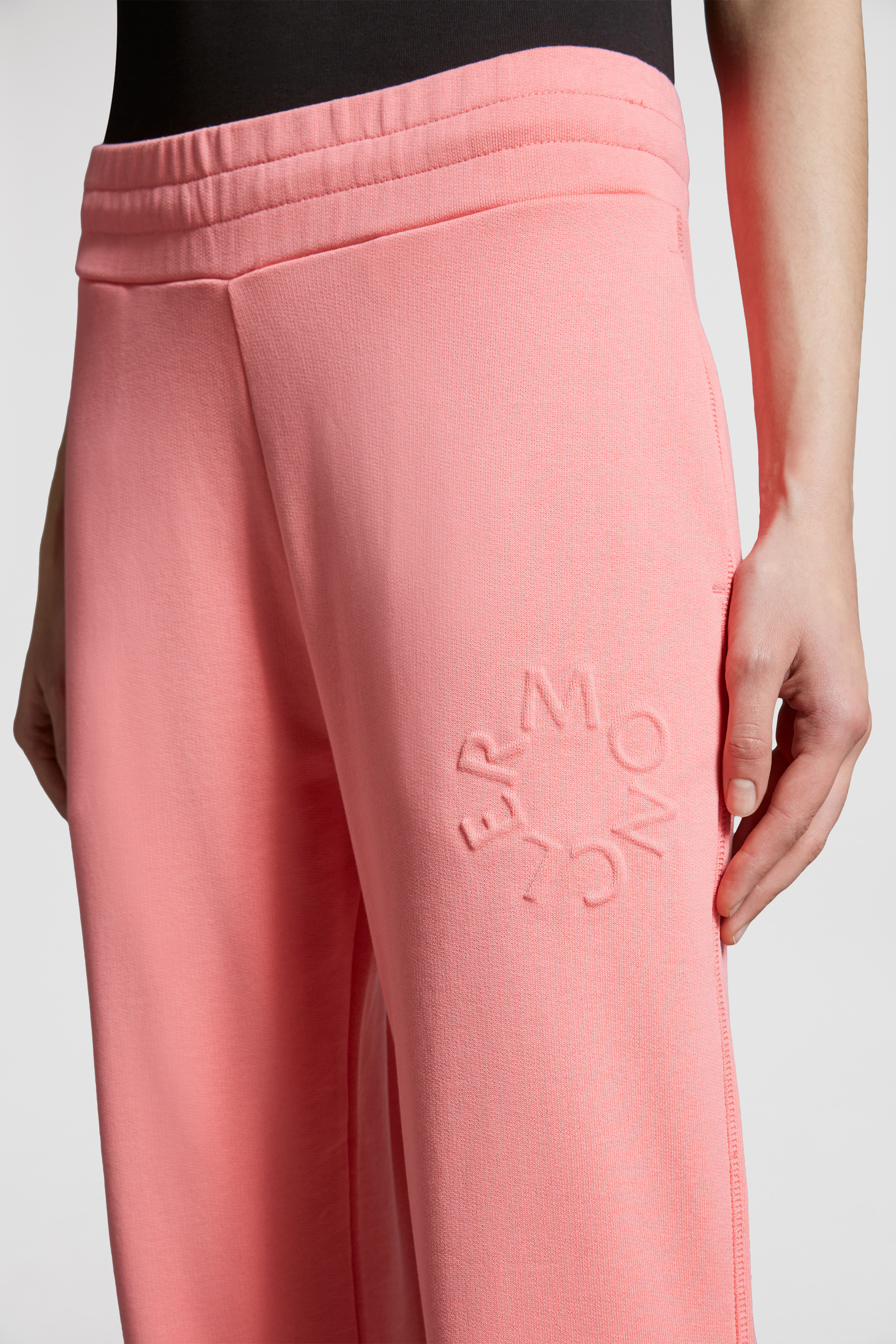 Pink Embossed Logo Sweatpants - Pants & Shorts for Women