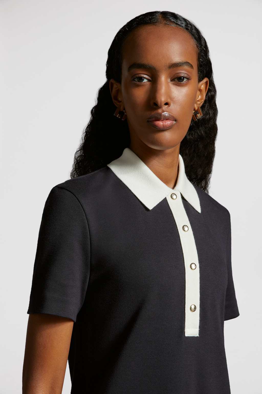 Night Blue Polo Shirt Dress - Dresses for Women | Moncler GB
