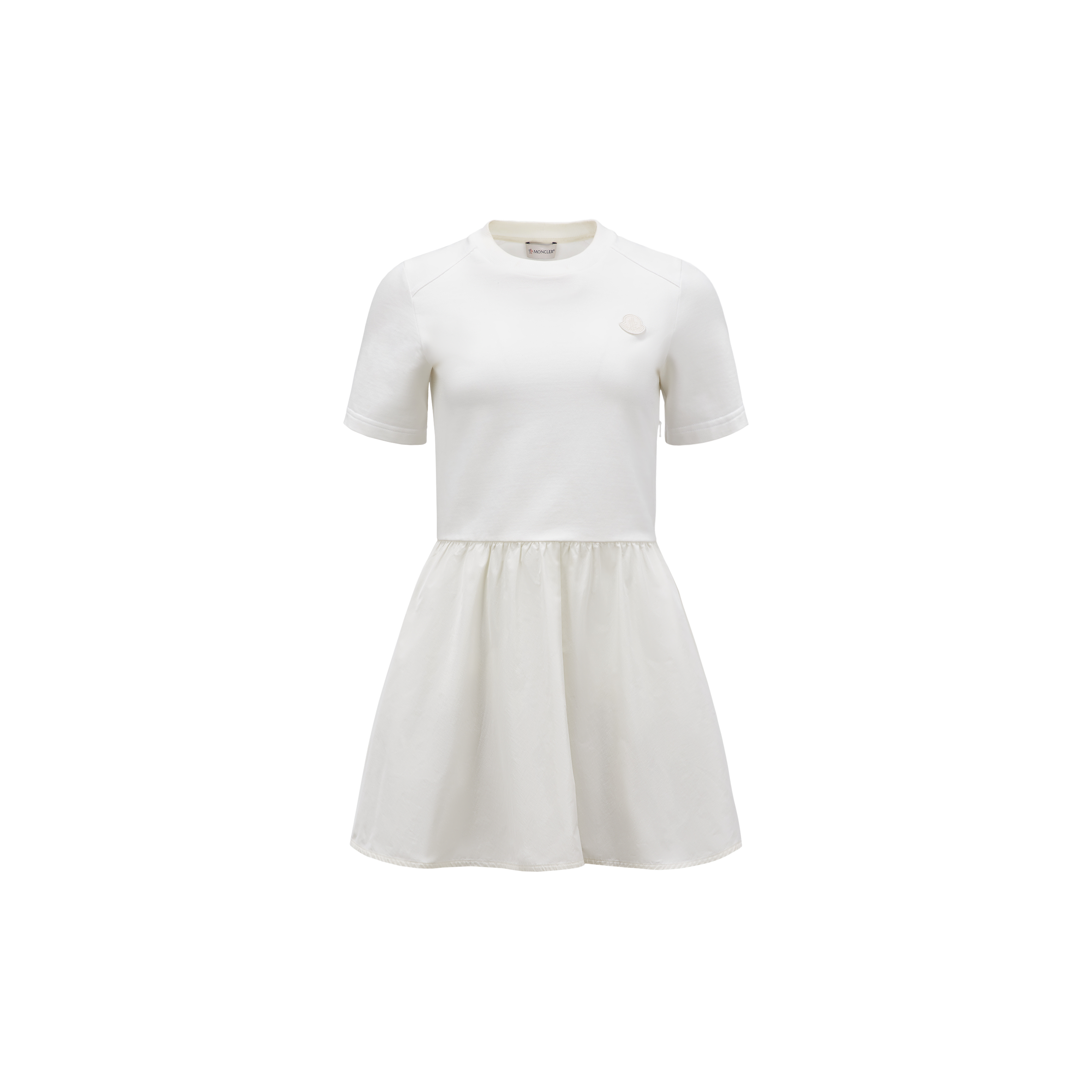 Moncler Collection Vrouw Wit Fit & Flare Mini Dress, Size: Medium