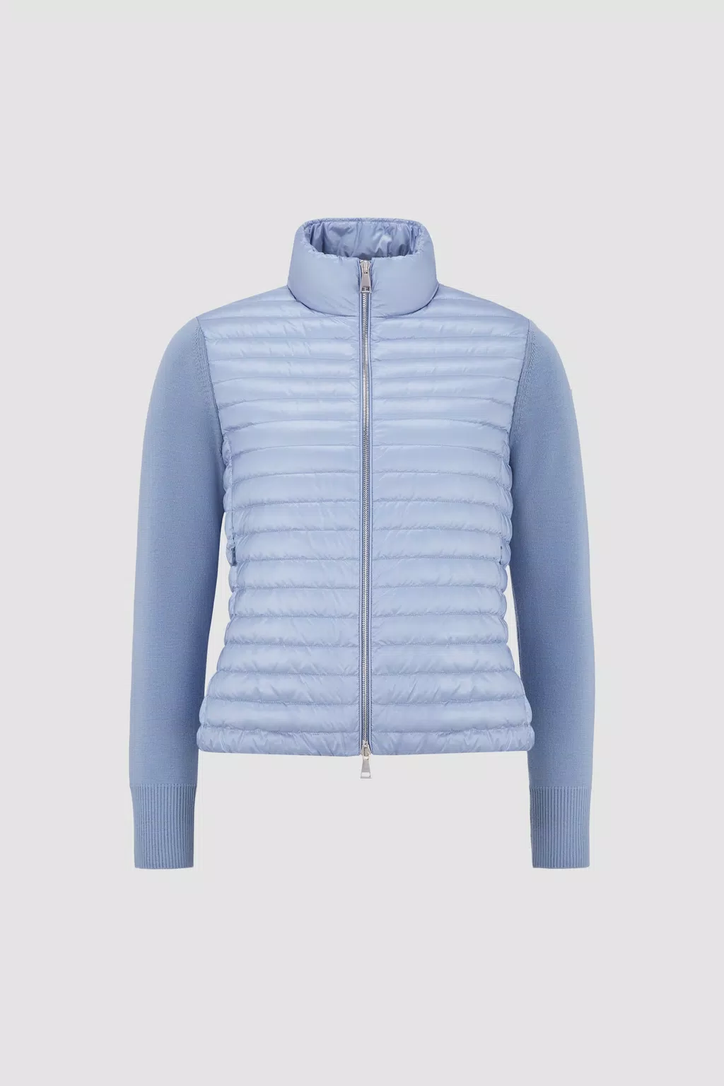 Blue Padded Wool Cardigan - Sweaters & Cardigans for Women | Moncler IE