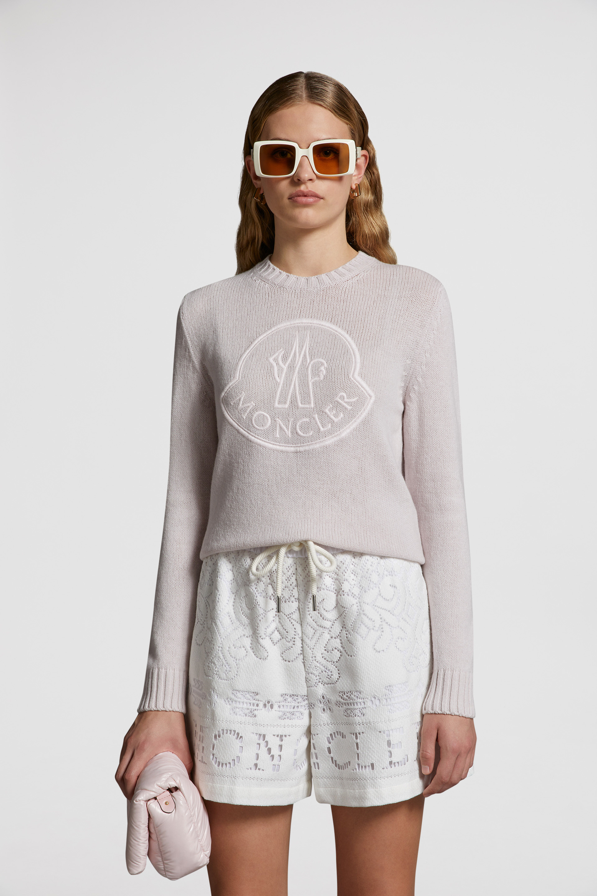 Embroidered Logo Cashmere & Wool Sweater