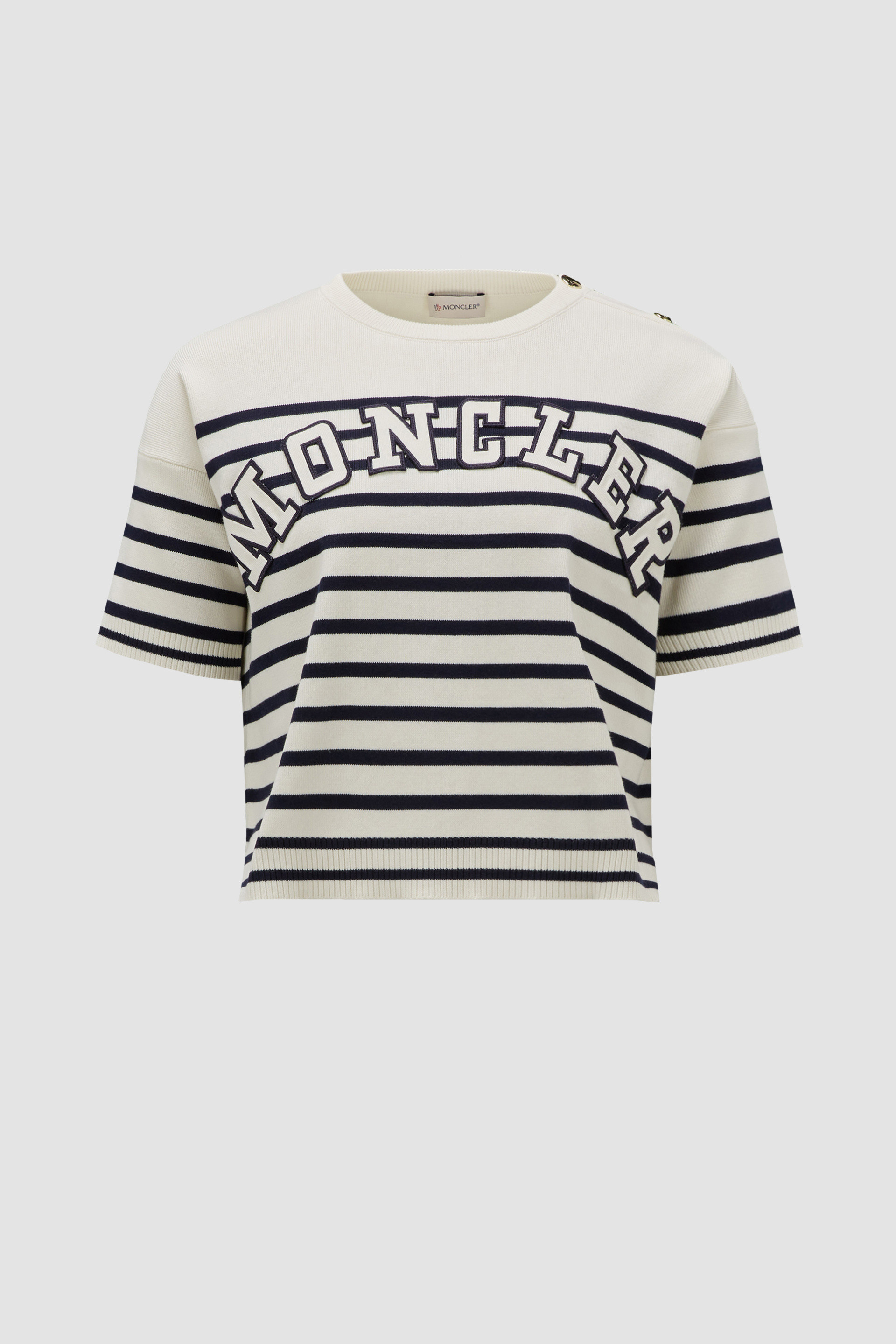 Moncler striped t sales shirt