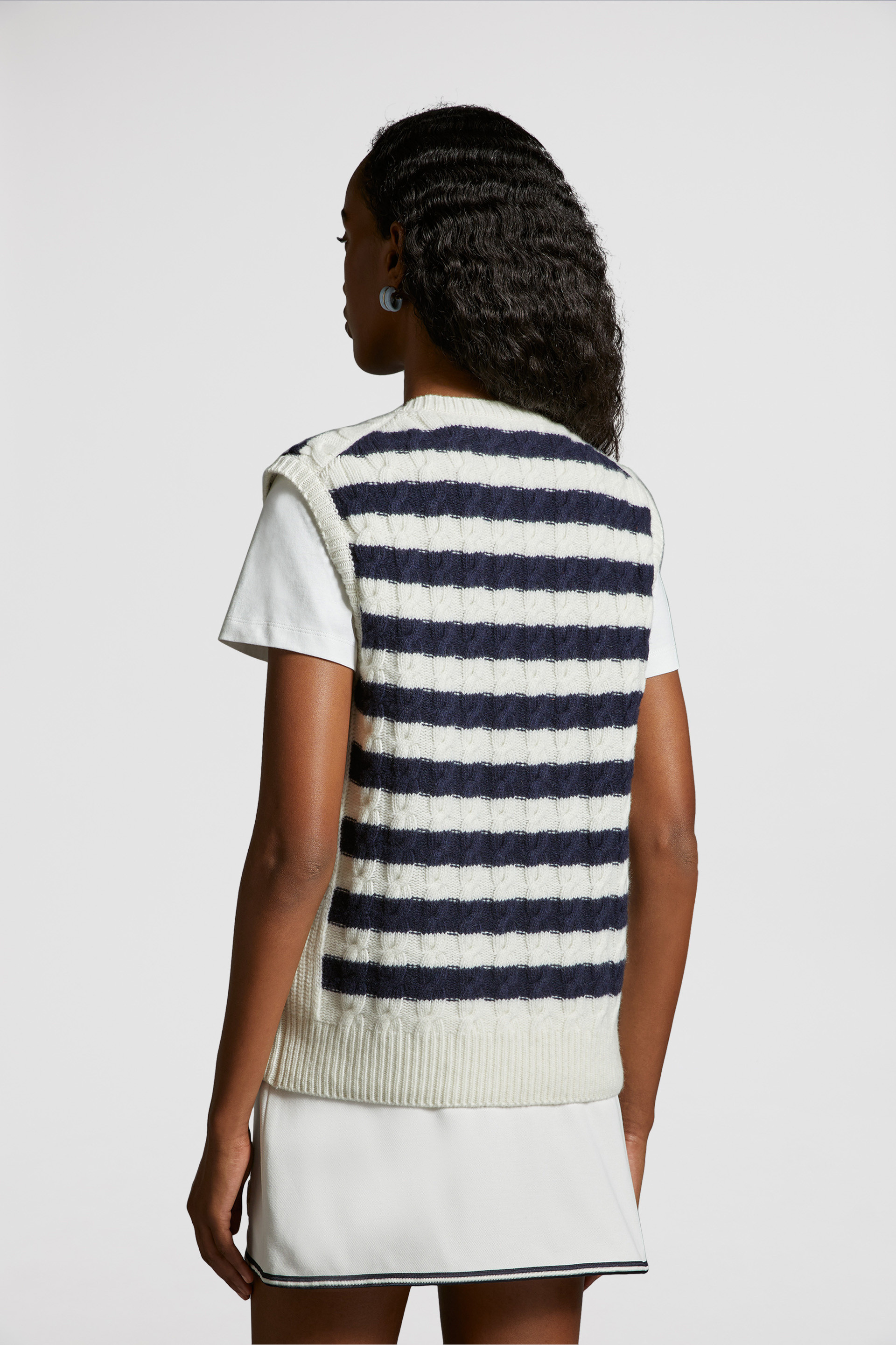 Wool sweater vest in blue - Moncler