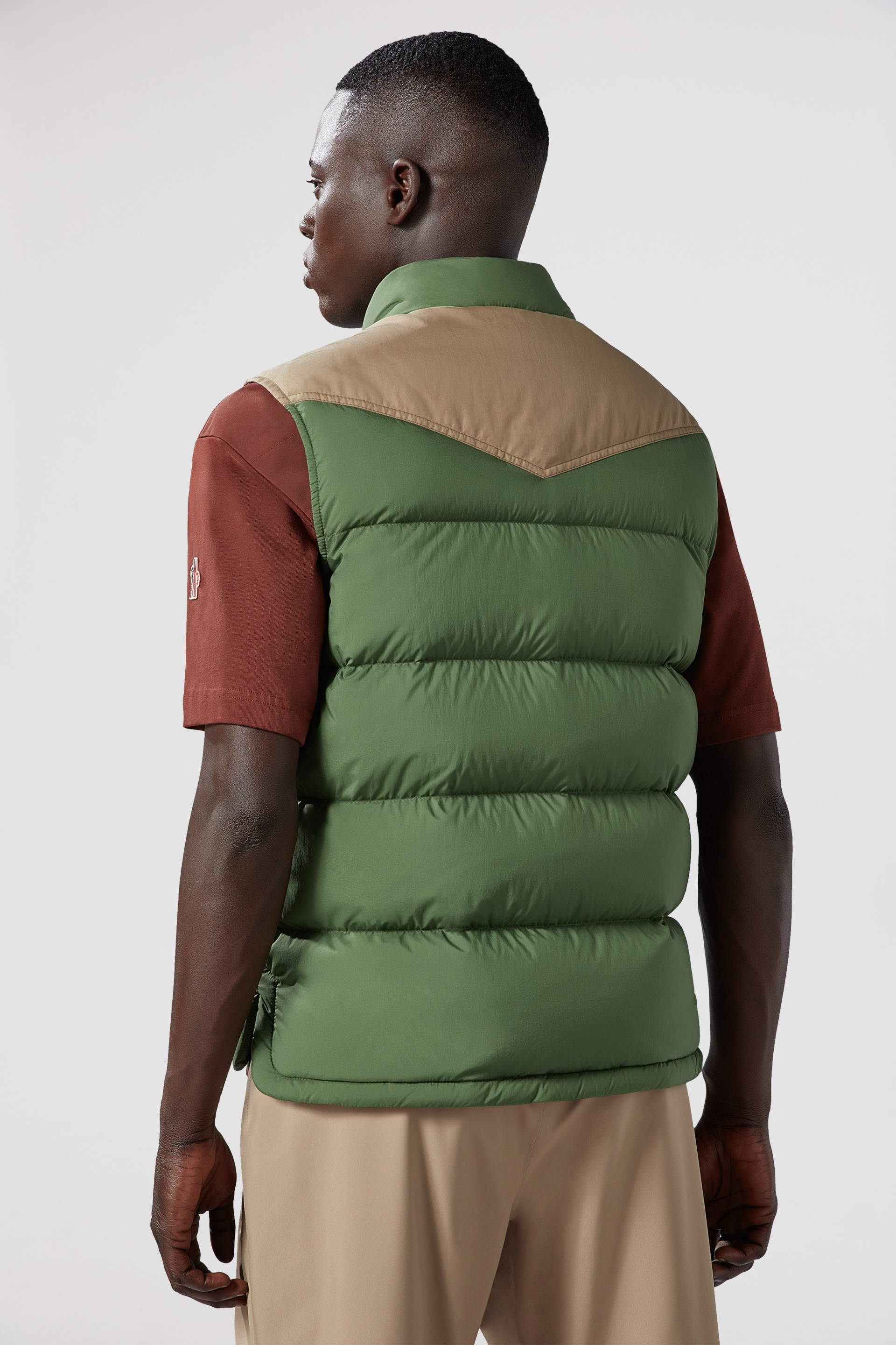 Beige & Green Veny Down Vest - Vests for Men | Moncler US 