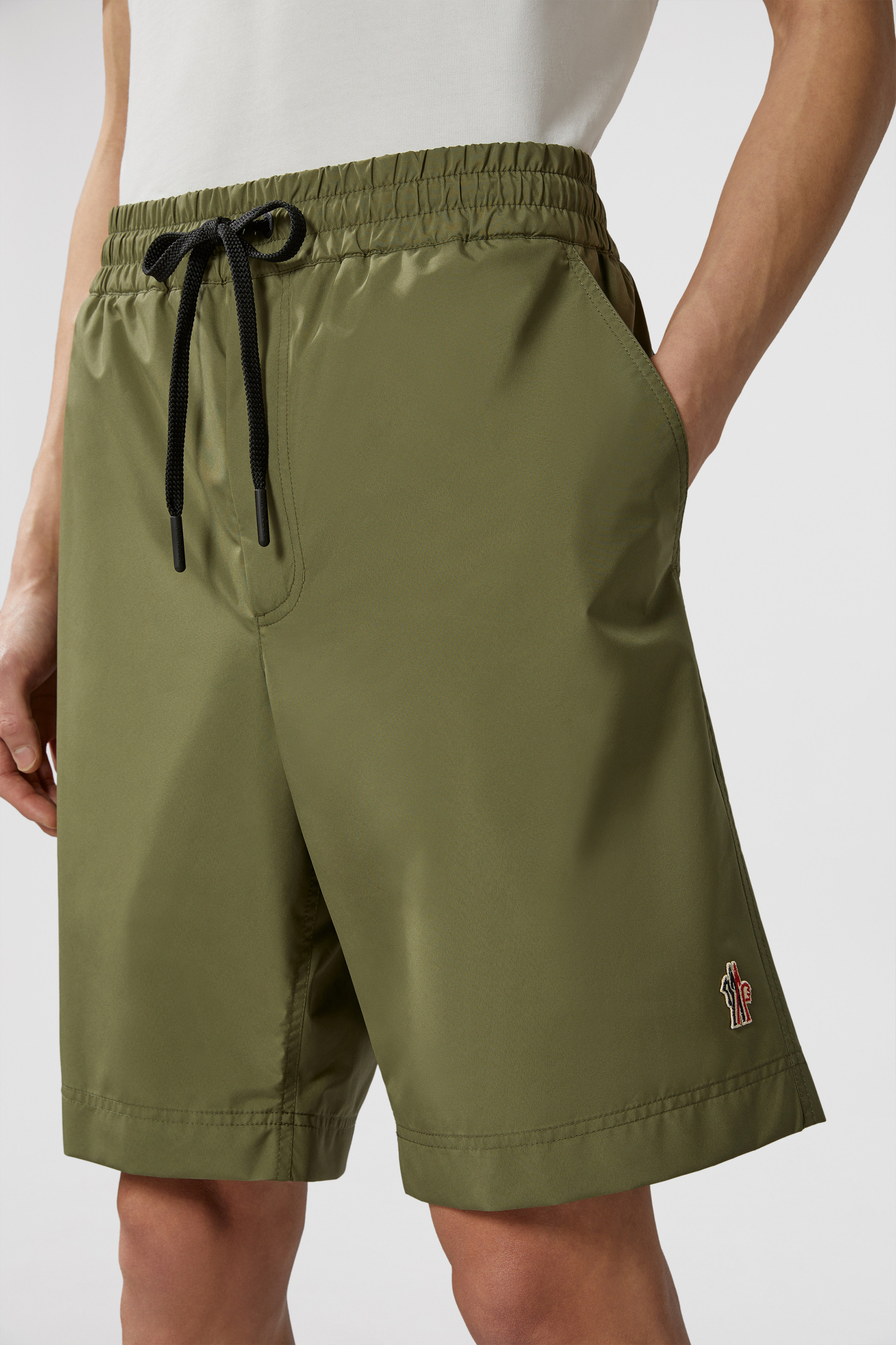 Green moncler shorts best sale