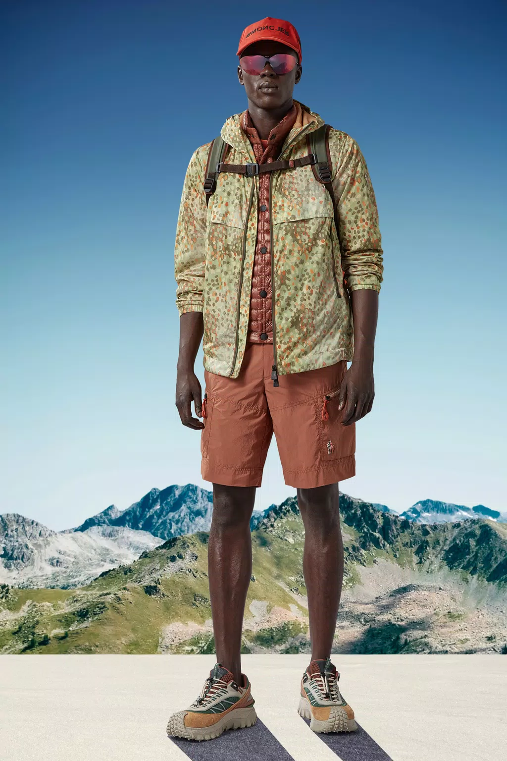 Red Brown Ripstop Shorts - Trousers & Shorts for Men | Moncler RO
