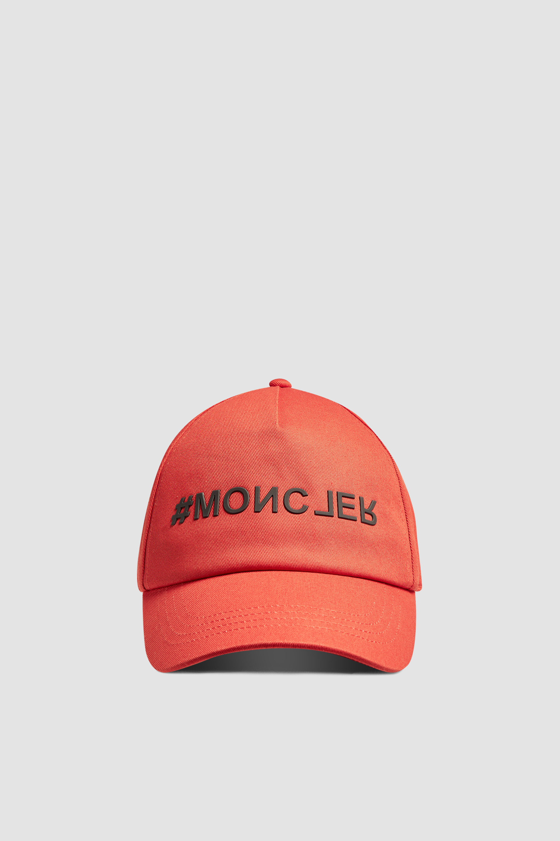 橙色男士休闲标识华达呢棒球帽- 帽子&贝雷帽for 男装| Moncler HK