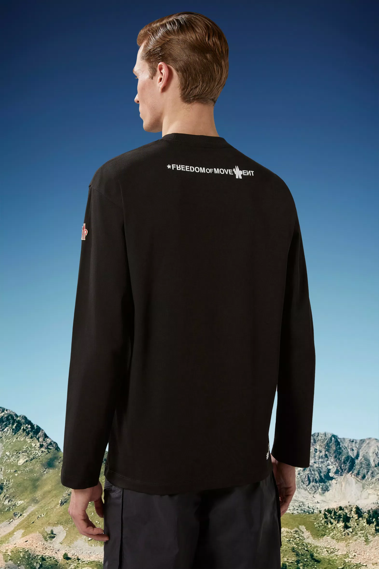 Black Logo Long Sleeve T-Shirt - Polos & T-shirts for Men | Moncler EE