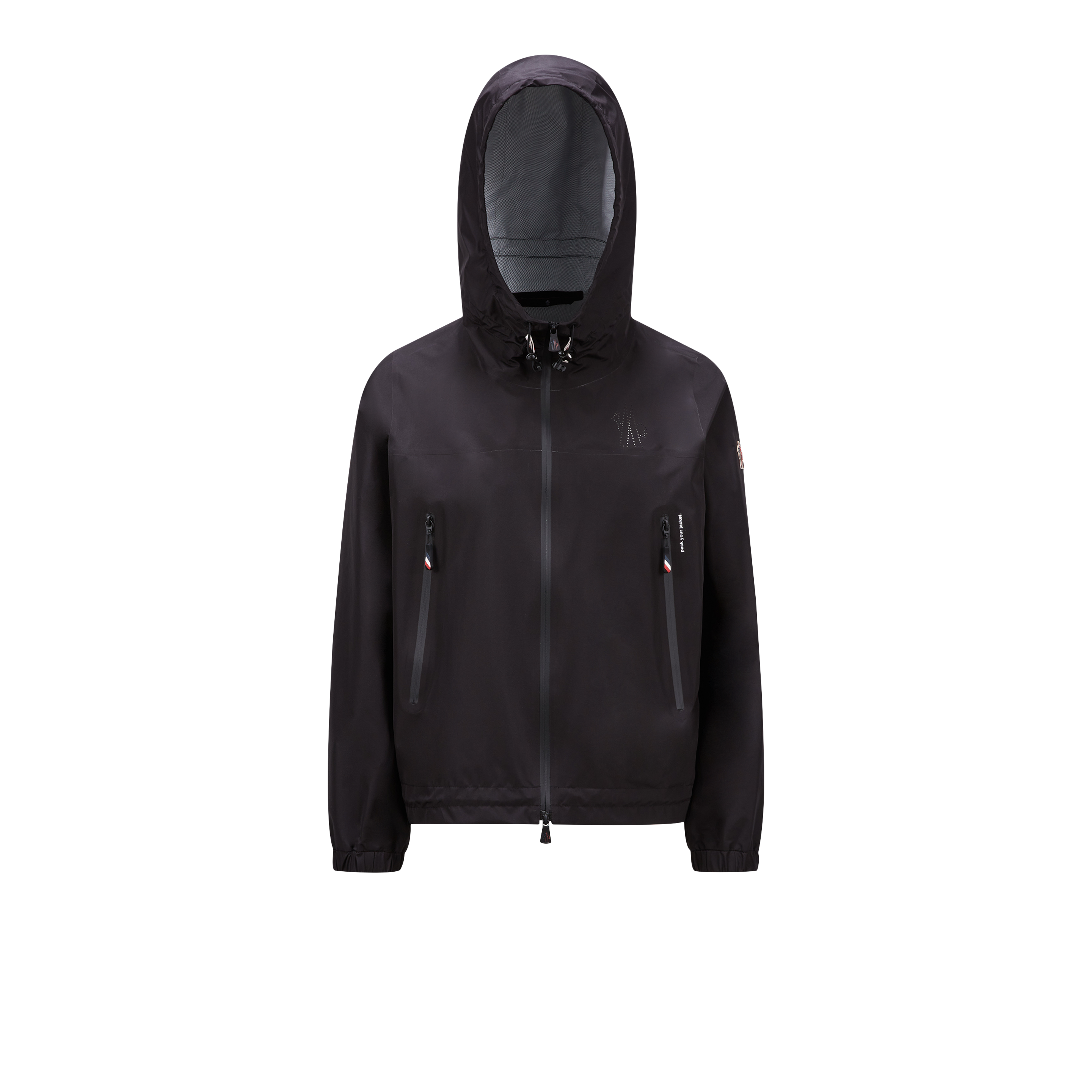 Moncler Veste À Capuche Imperméable Fanes In Noir