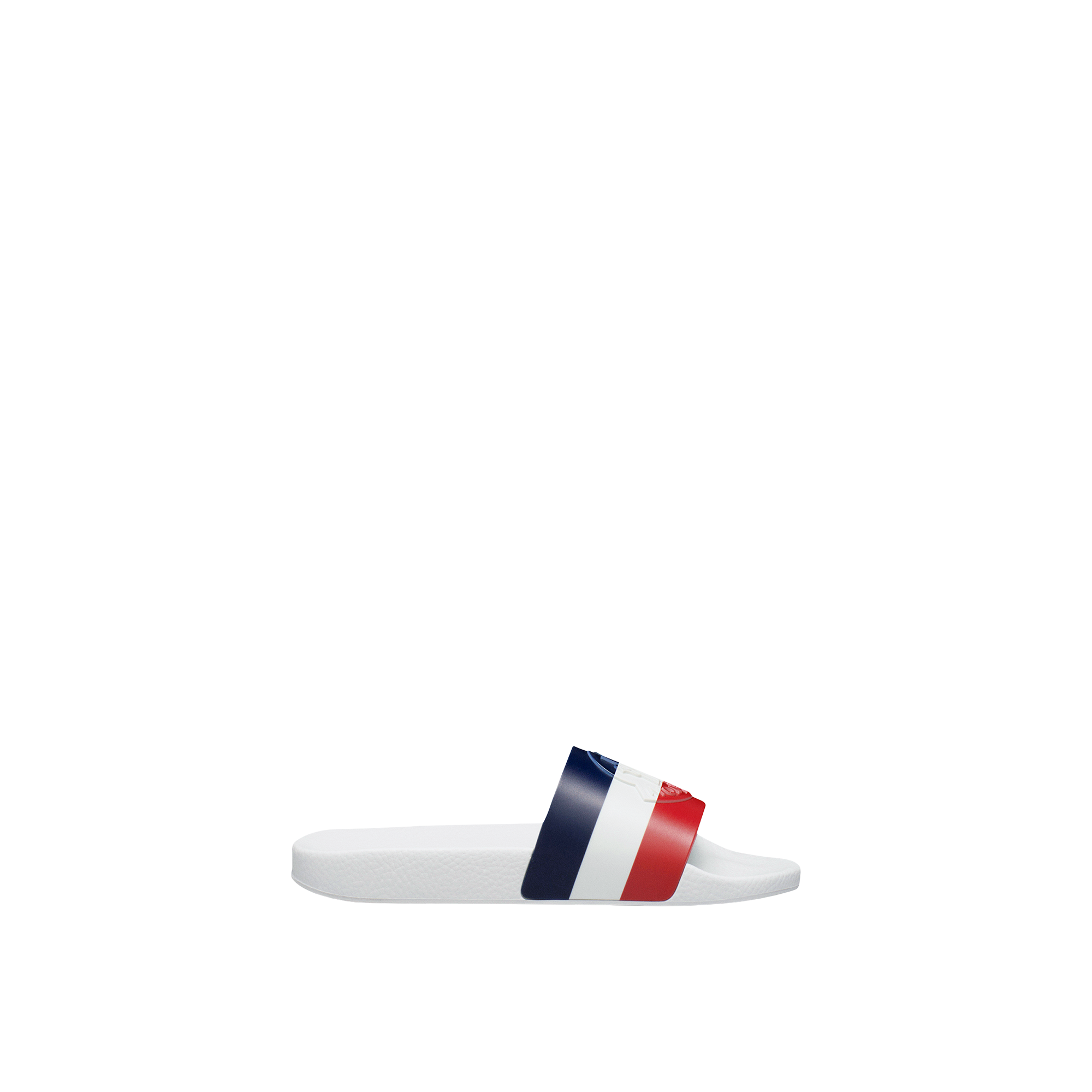 MONCLER COLLECTION Basile Sliders, White, Size: 39