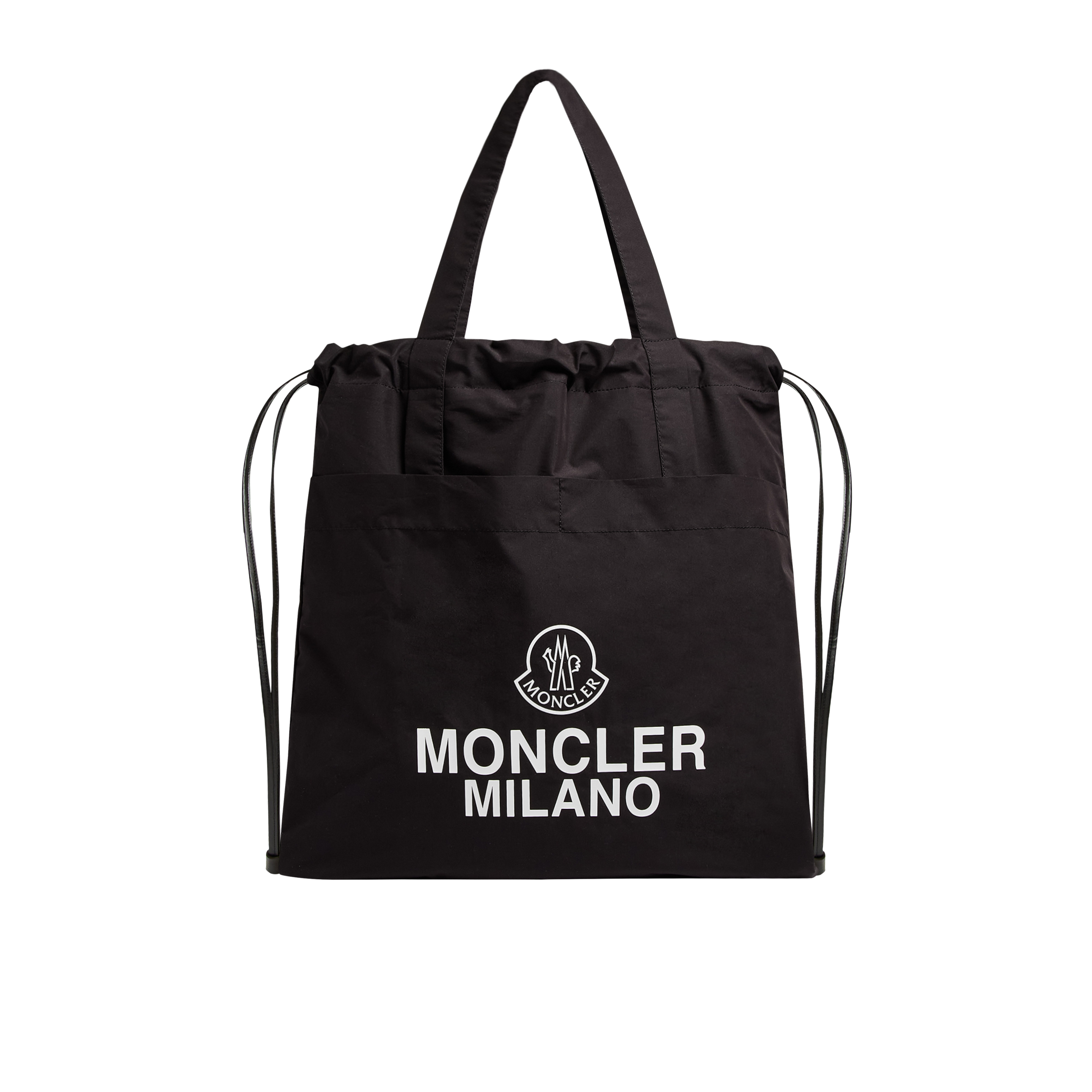 Moncler Collection Aq Drawstring Tote Bag, Black, Size: One Size