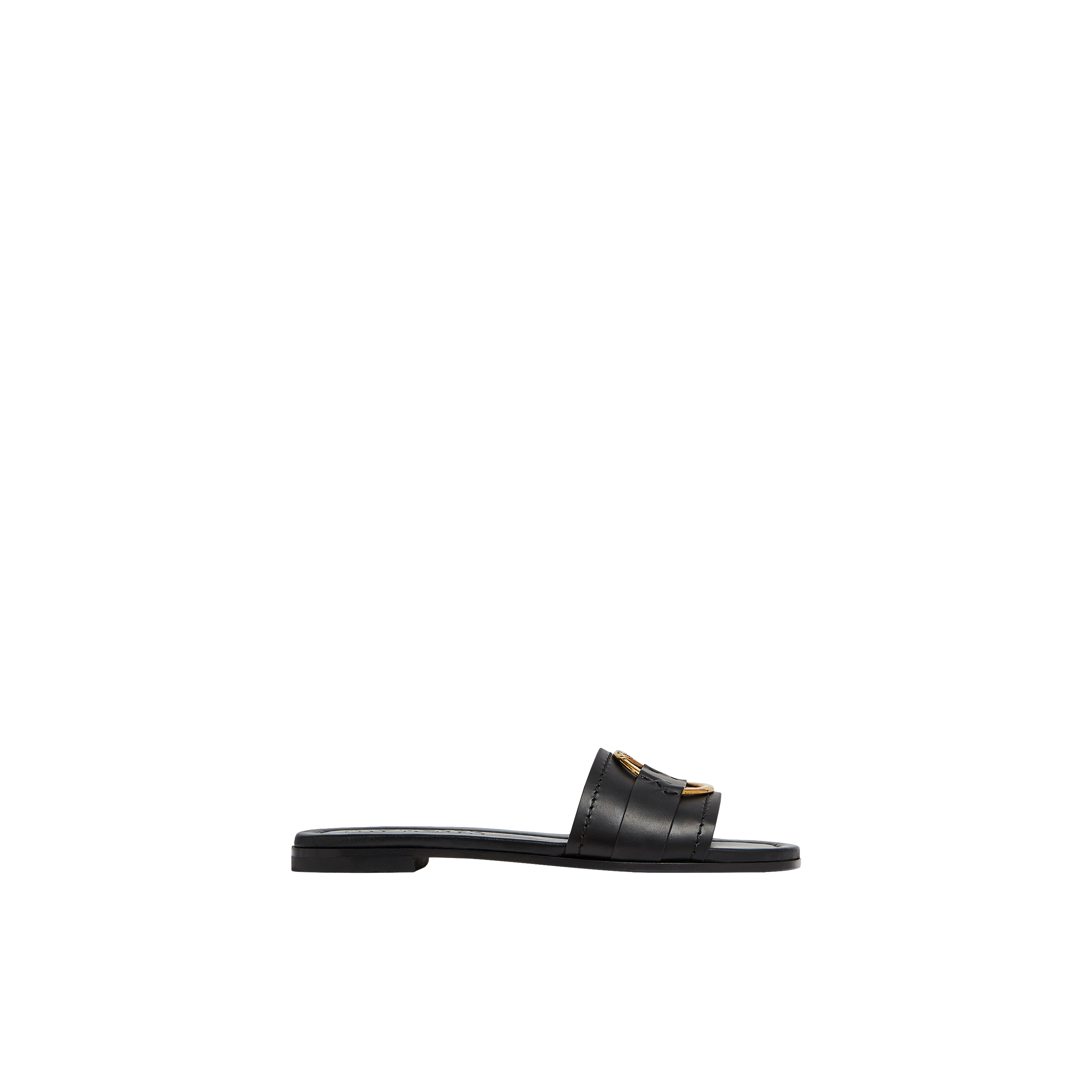 Moncler Collection Sandales En Cuir Bell In Black