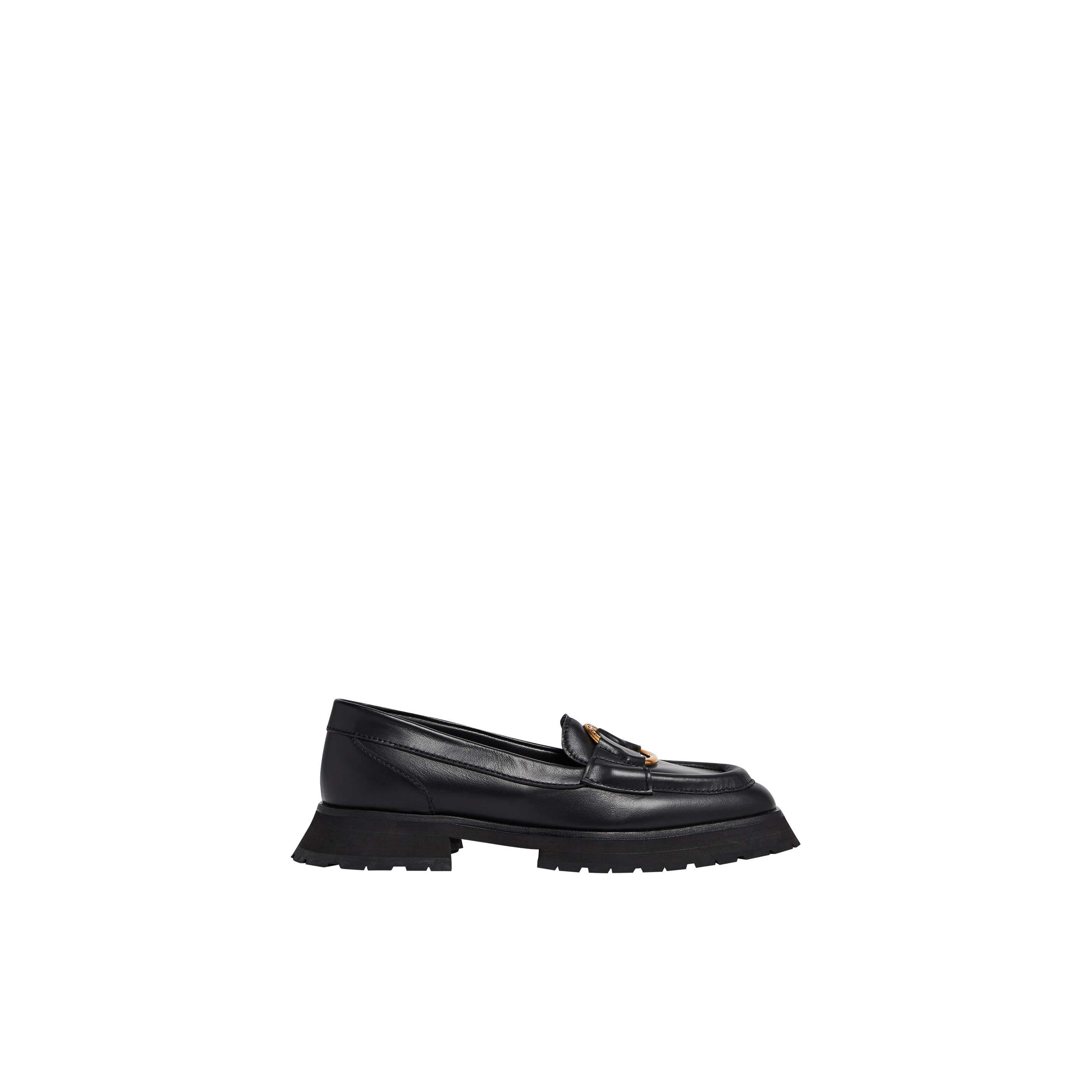 Moncler Collection Bell Leather Loafers Black