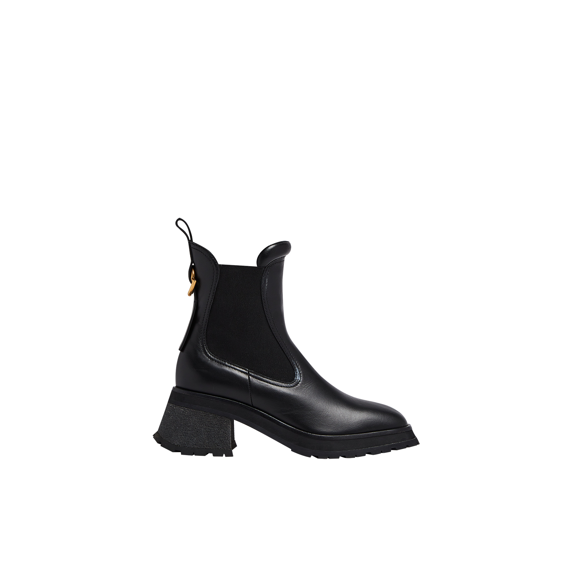 Moncler Collection Bottes Chelsea Gigi En Cuir In Black