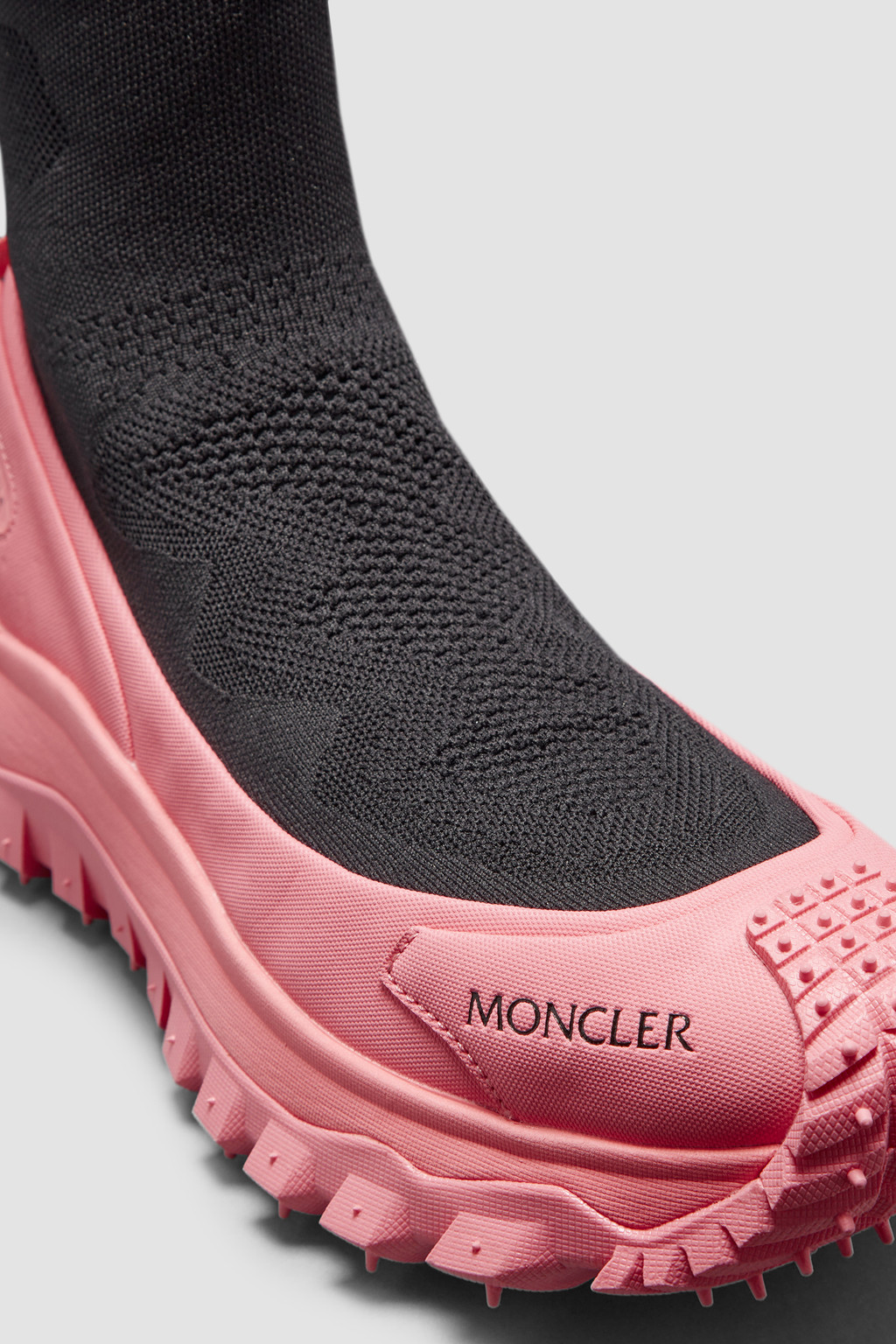 Moncler Pink Fabric Chunky Sneakers