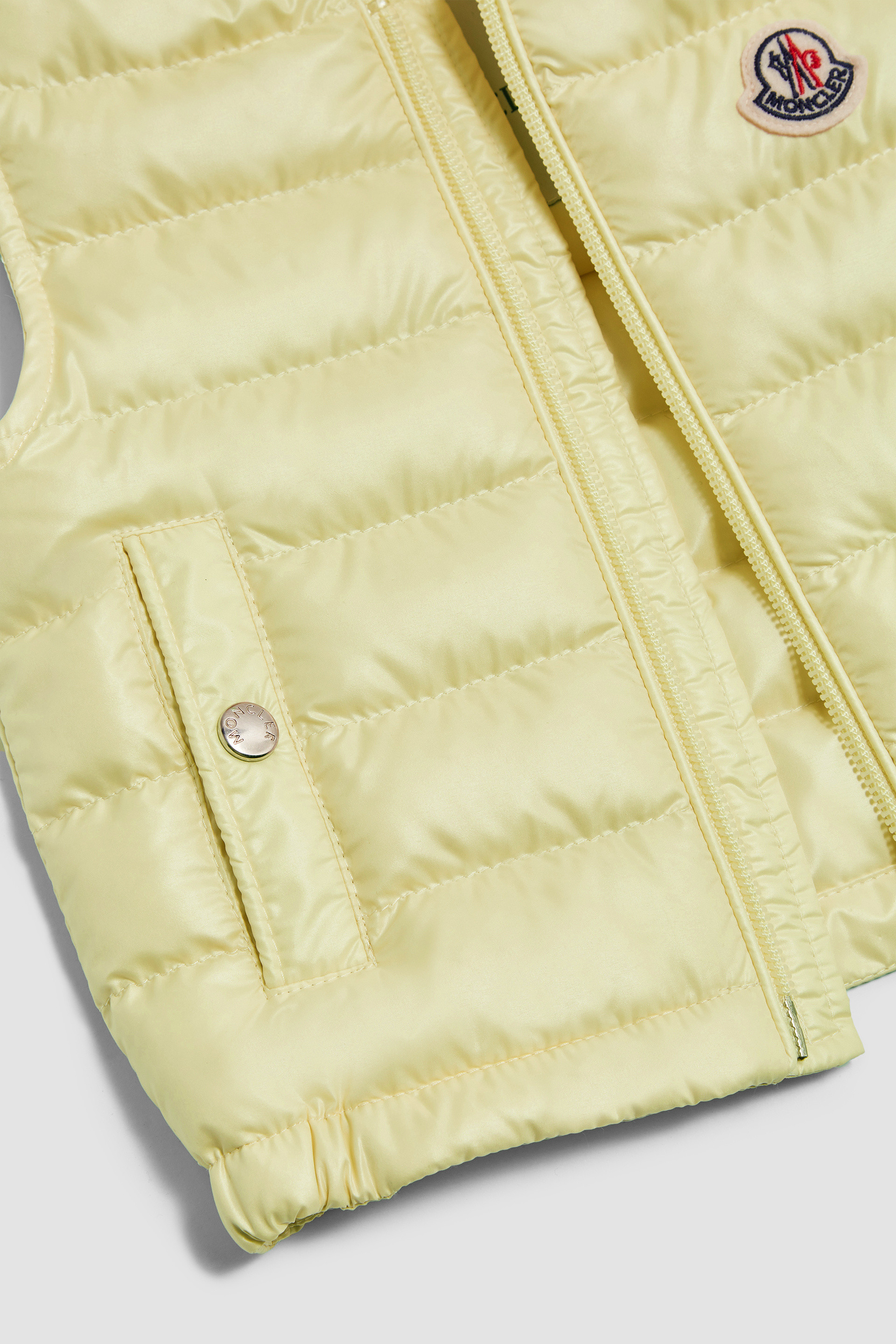 Moncler yellow gilet sale