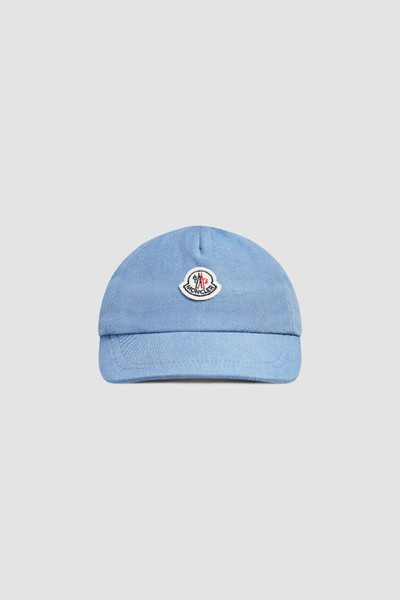 Light Blue Denim Baseball Cap Accessories for Children Moncler US