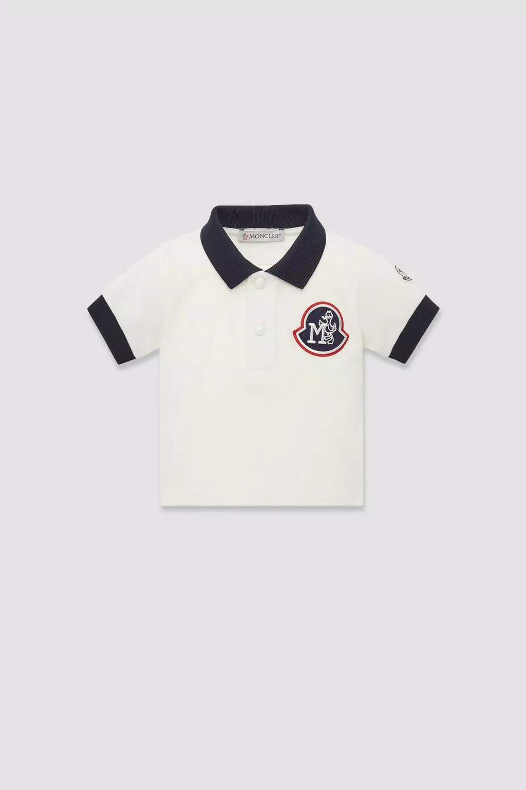 Poloshirt mit Monogramm Jungen Weiß Moncler 1
