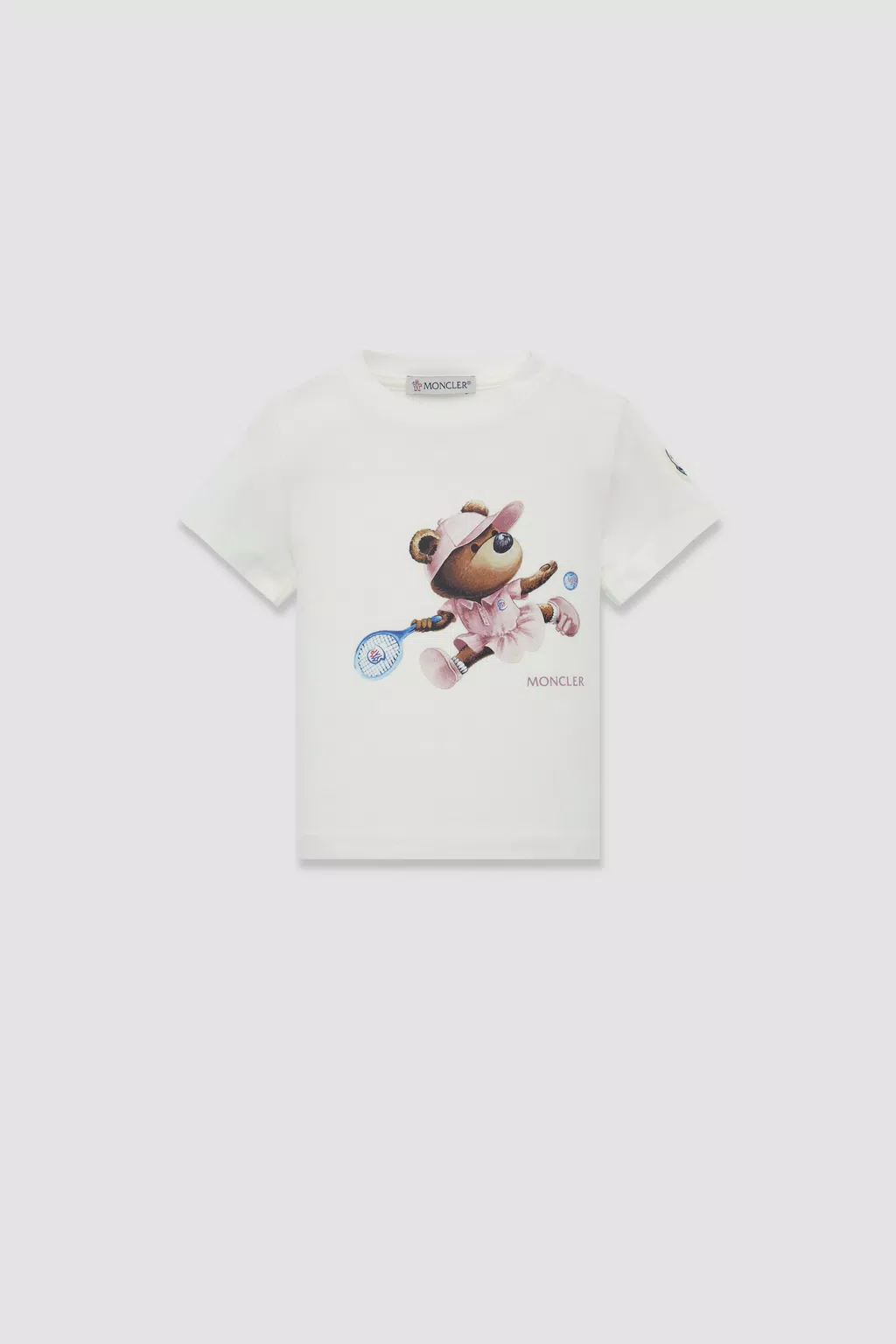 T-shirt à motif tennis Fille Blanc Moncler 1