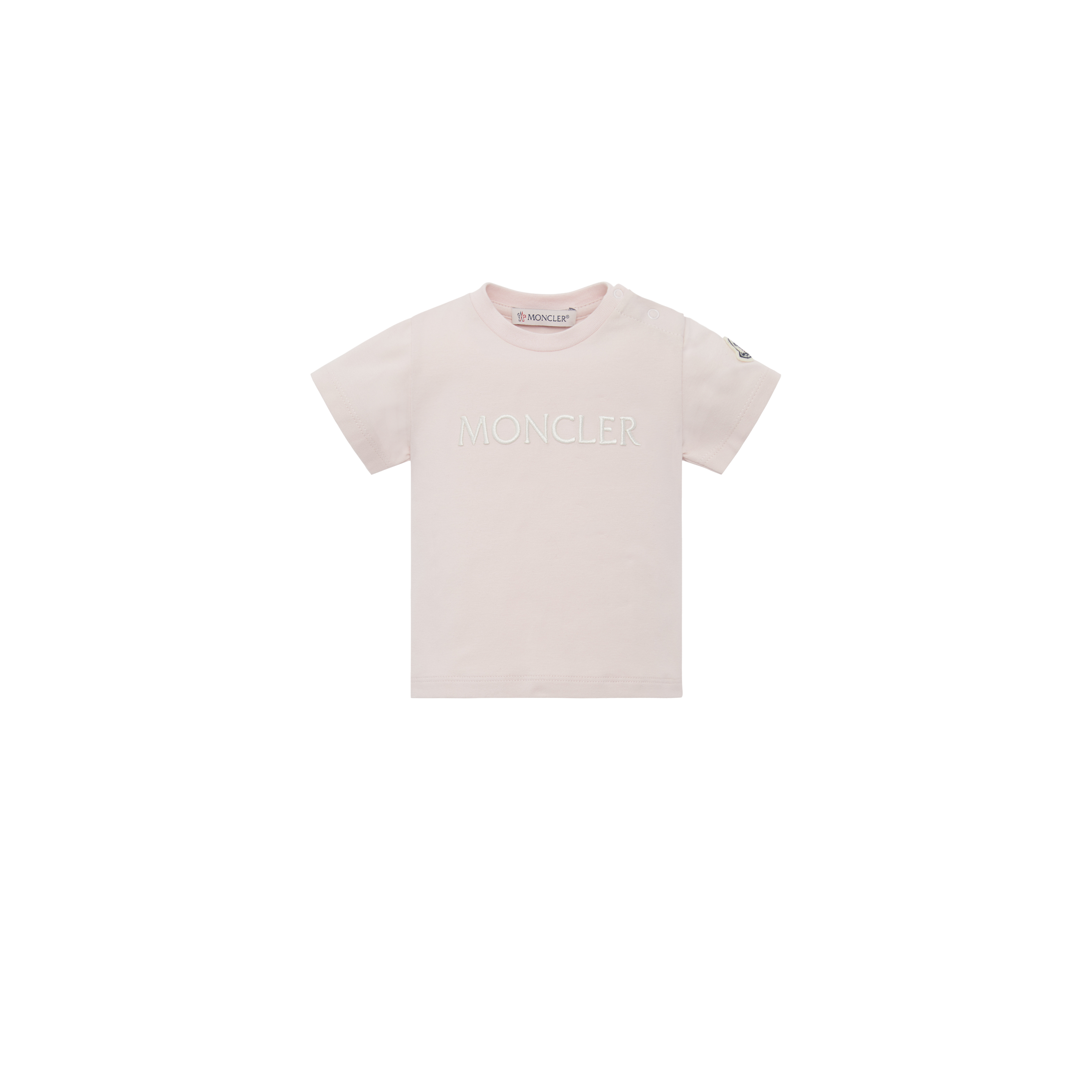 MONCLER ENFANT Embroidered Logo T-Shirt, Pink, Size: 18/24M