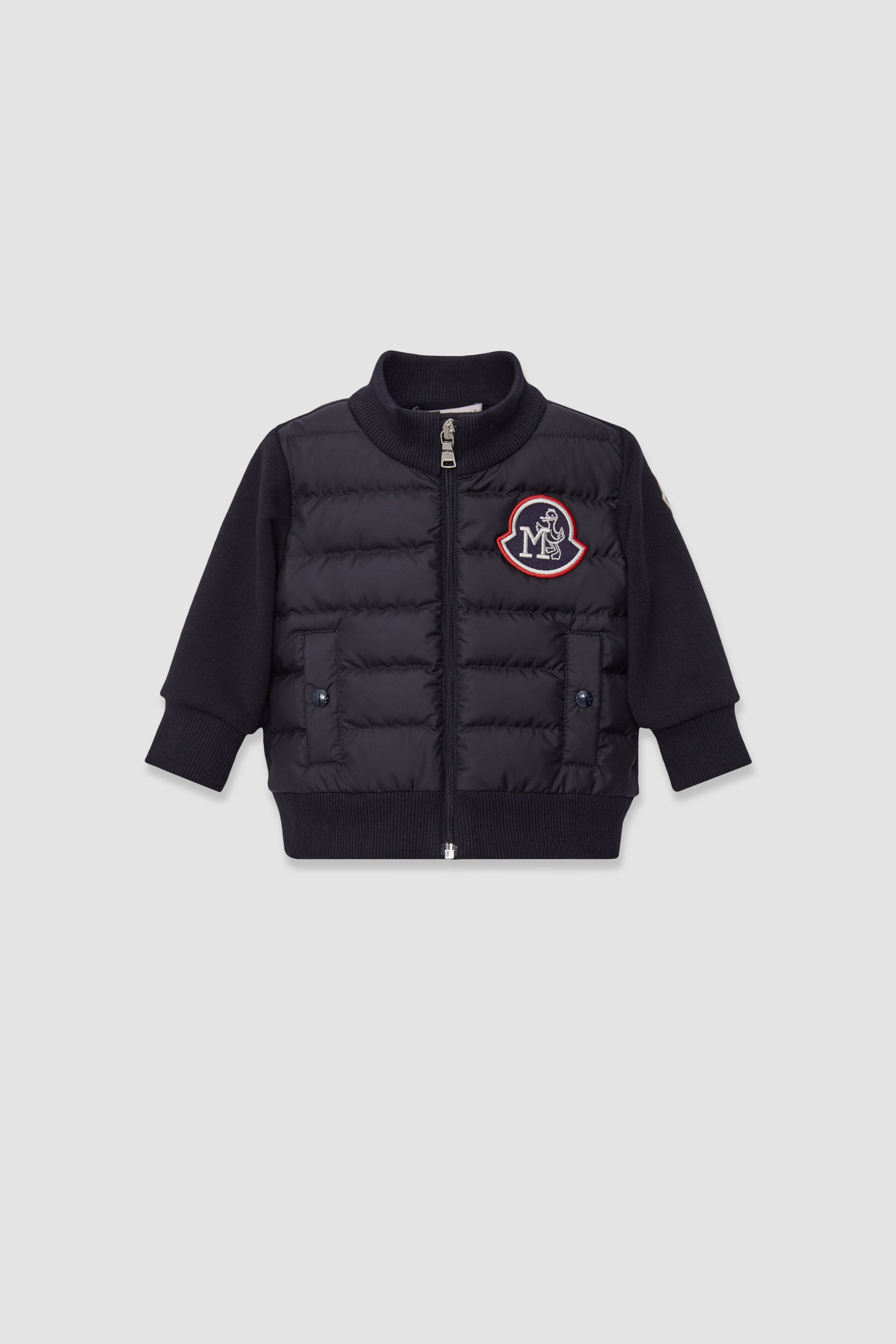 Night Blue Padded Zip Up Sweatshirt Clothing for Children Moncler HK