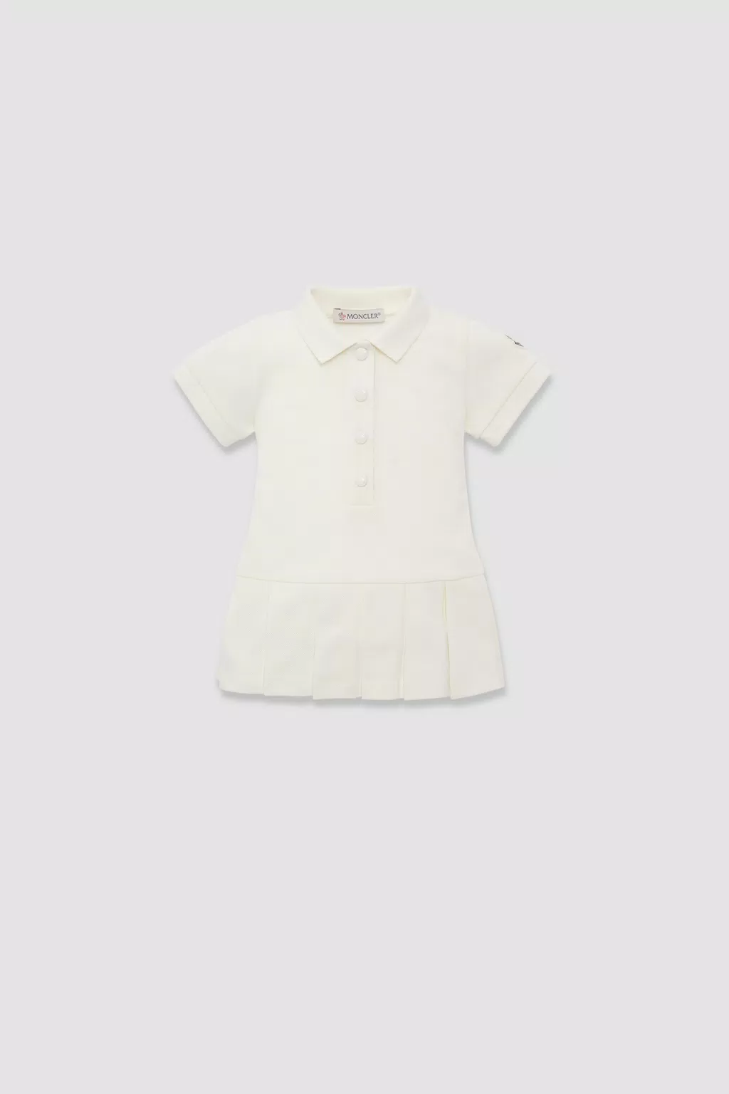 Polo Shirt Dress Girl White Moncler 1