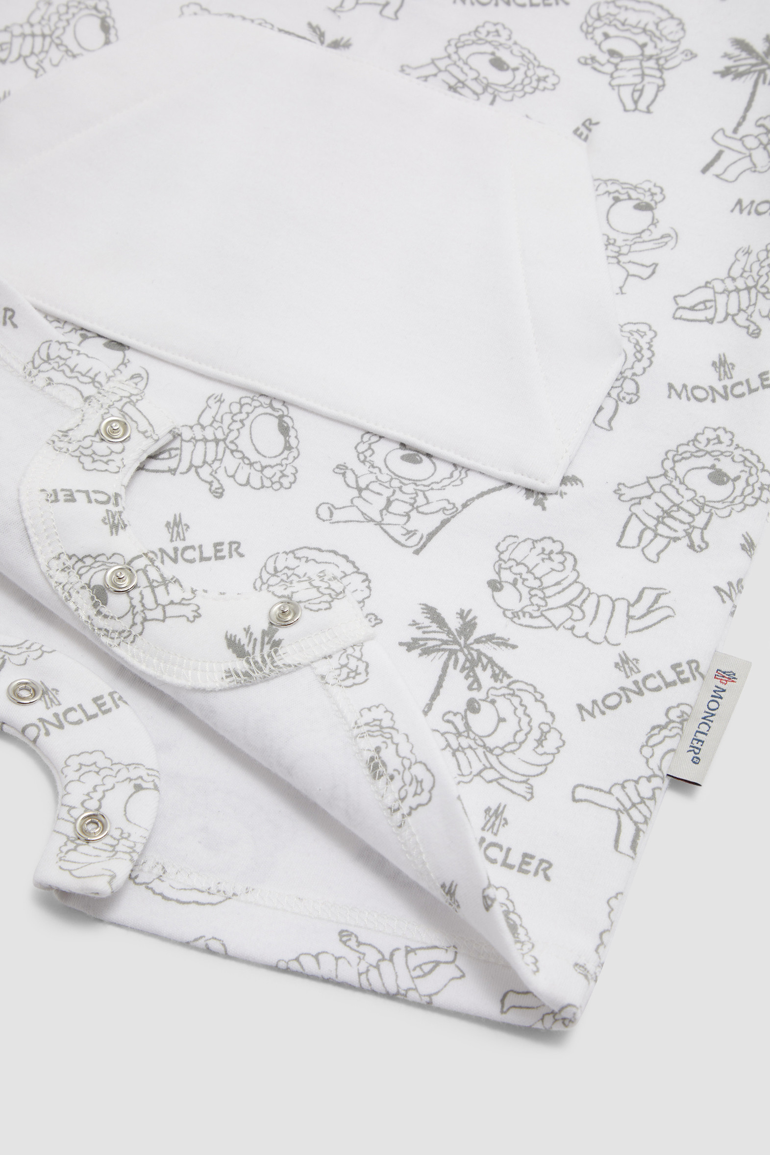 Moncler Enfant Baby Teddy Fleece Romper in White
