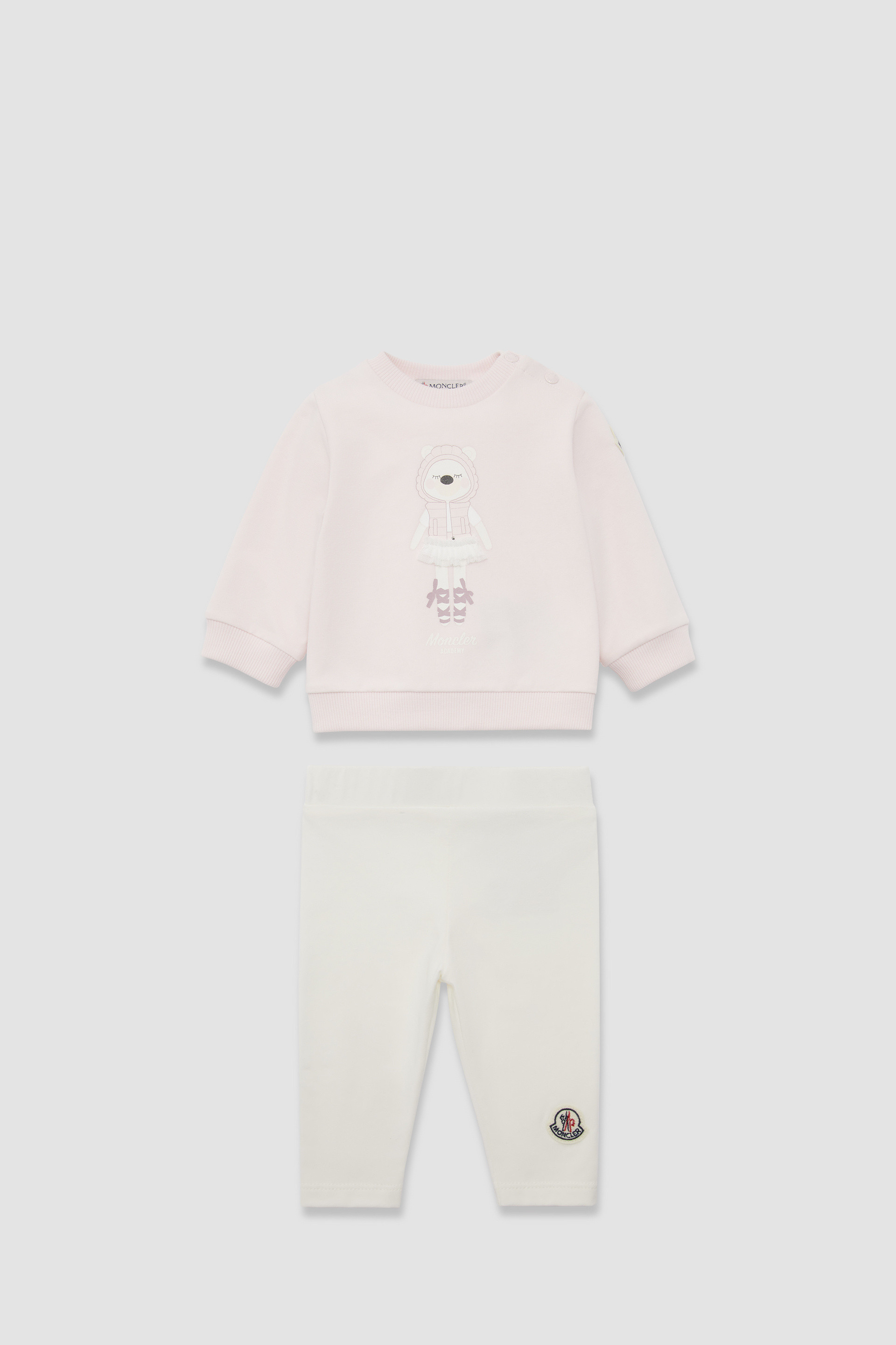 Felpa con motivo orsacchiotto Bianco & Rosa - Abbigliamento Bambini