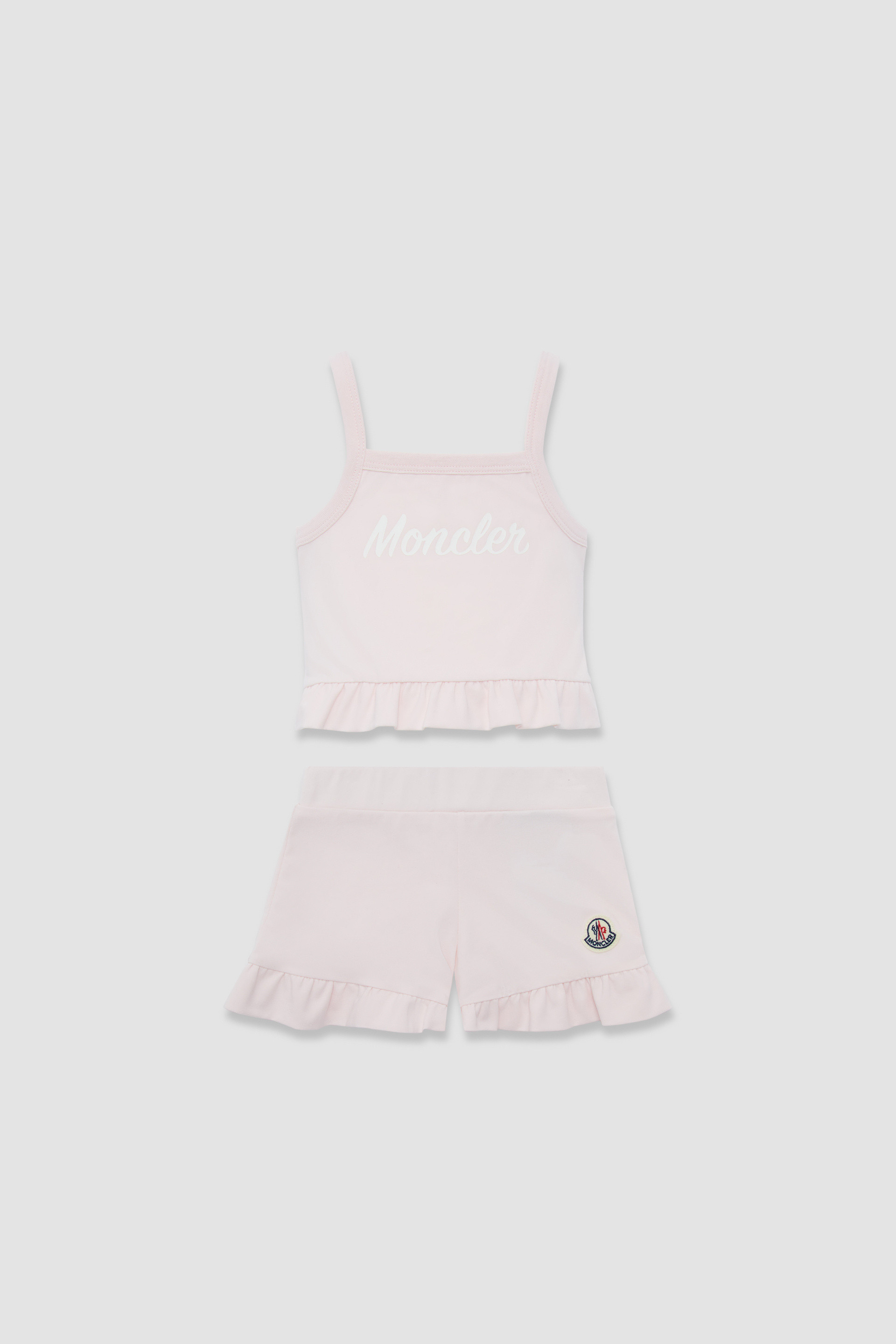 Soft Pink Ruffled Set - Clothing for Children | Moncler US