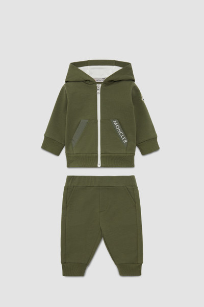 Olive Green Logo Tracksuit Clothing for Children Moncler IE