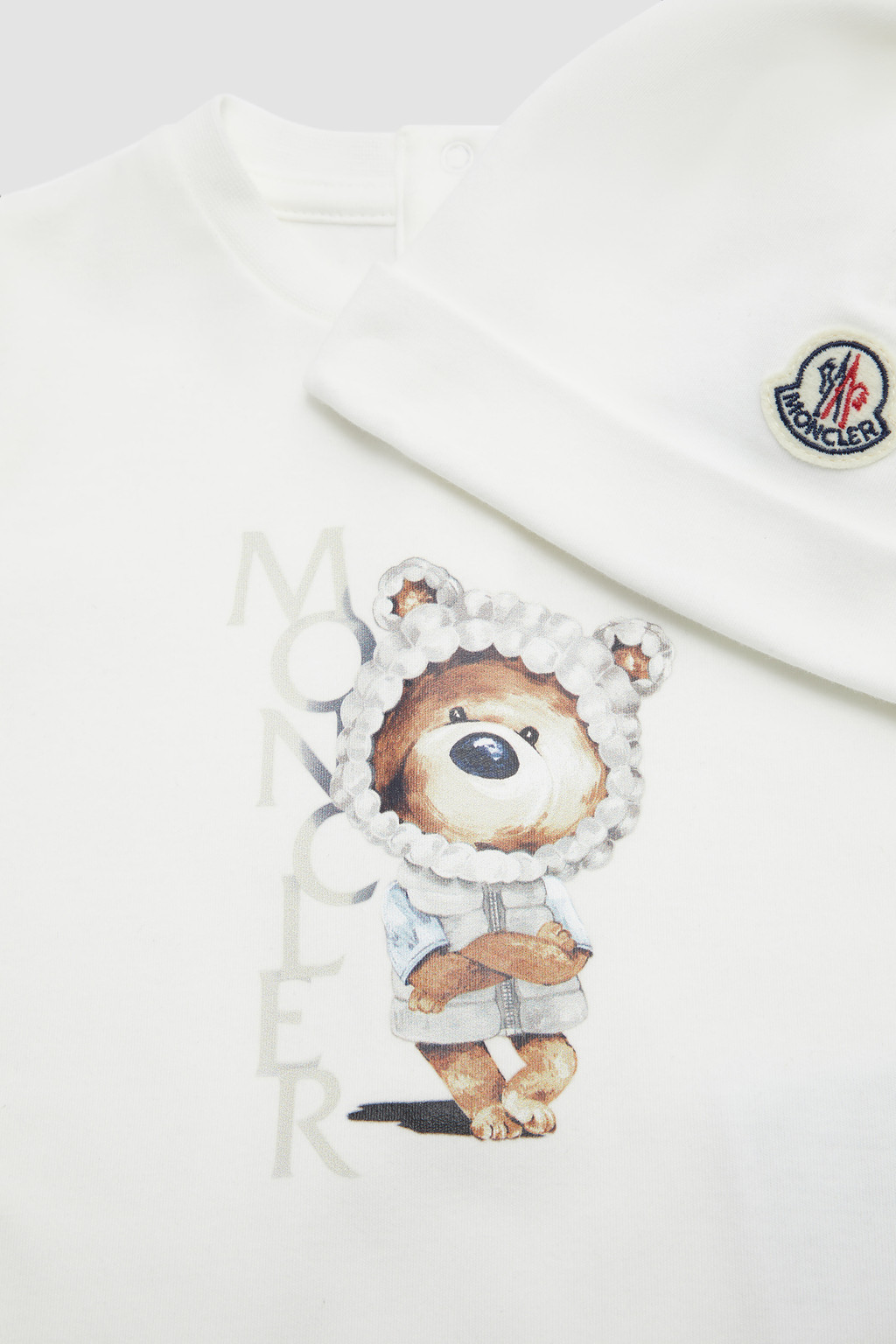 Moncler Enfant Baby Boys Long Sleeve Bear T-Shirt in Ivory
