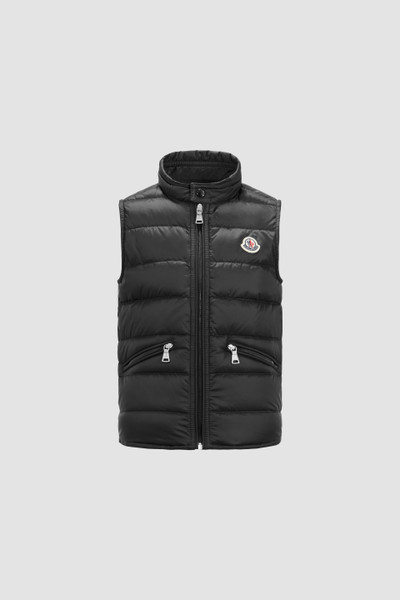 Black Gui Down Vest - Down Jackets & Vests for Children | Moncler US