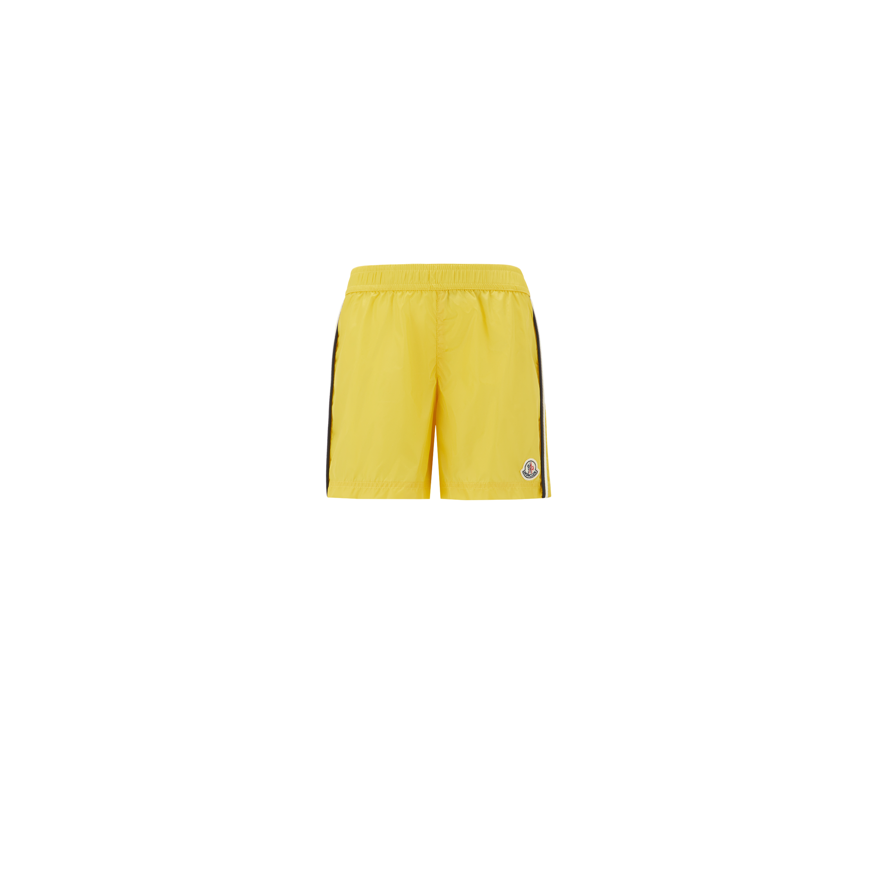Moncler Kids' Bicolor Trim Swim Shorts Yellow