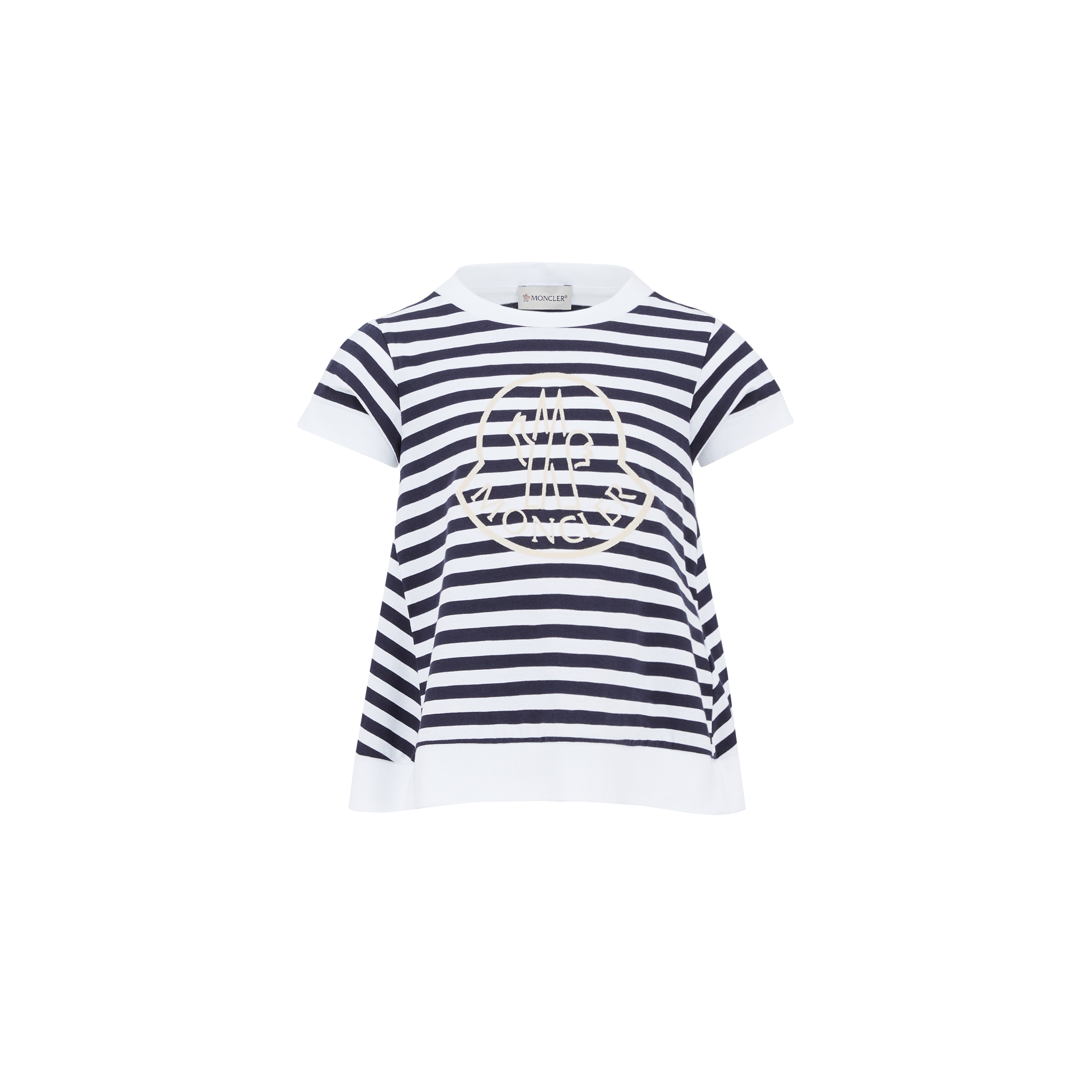 Moncler Kids' Striped Logo T-shirt, Multicolour, Size: 10y