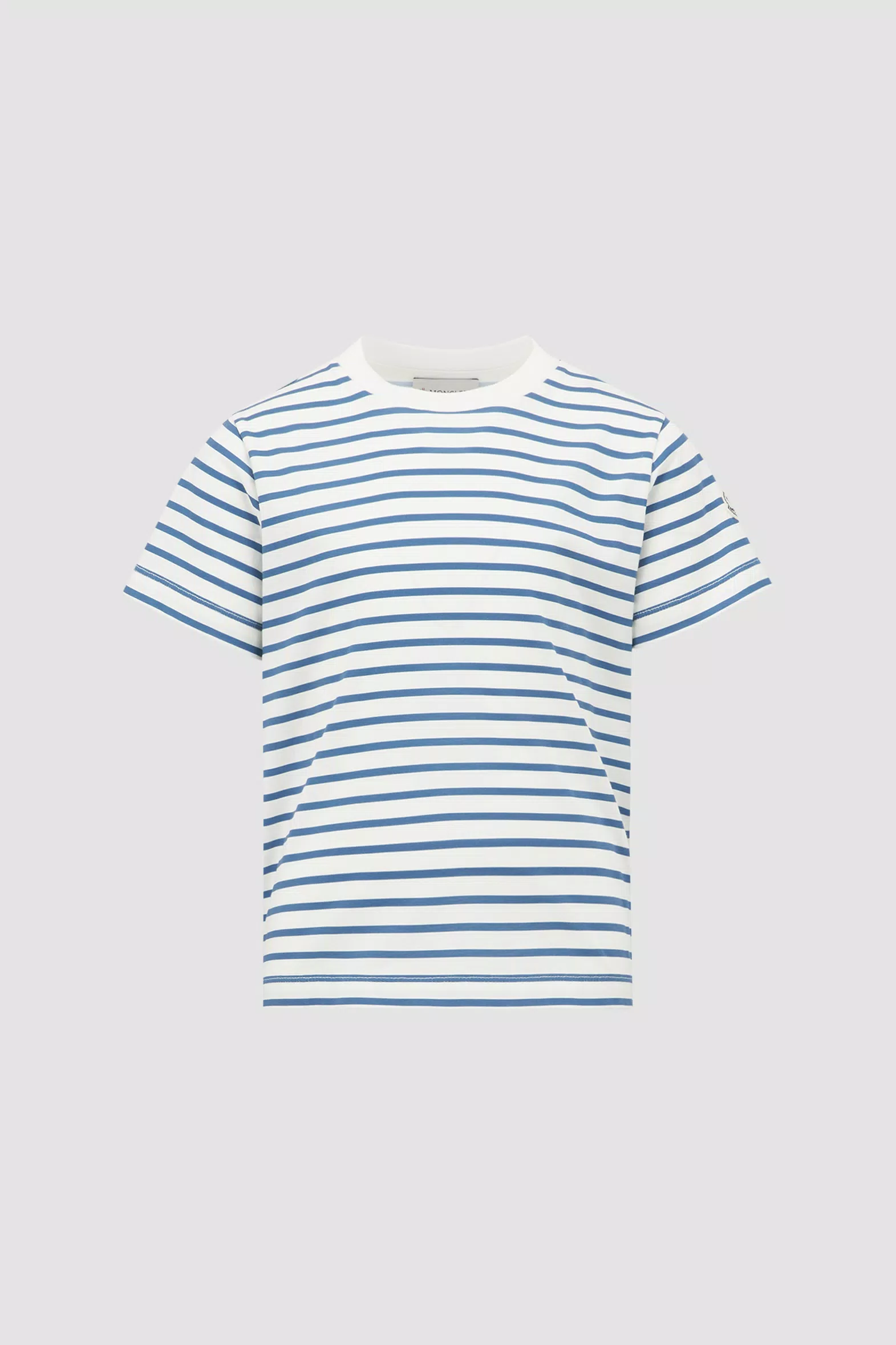 Dark Blue Striped T-Shirt - Polos & T-shirts for Children | Moncler PT