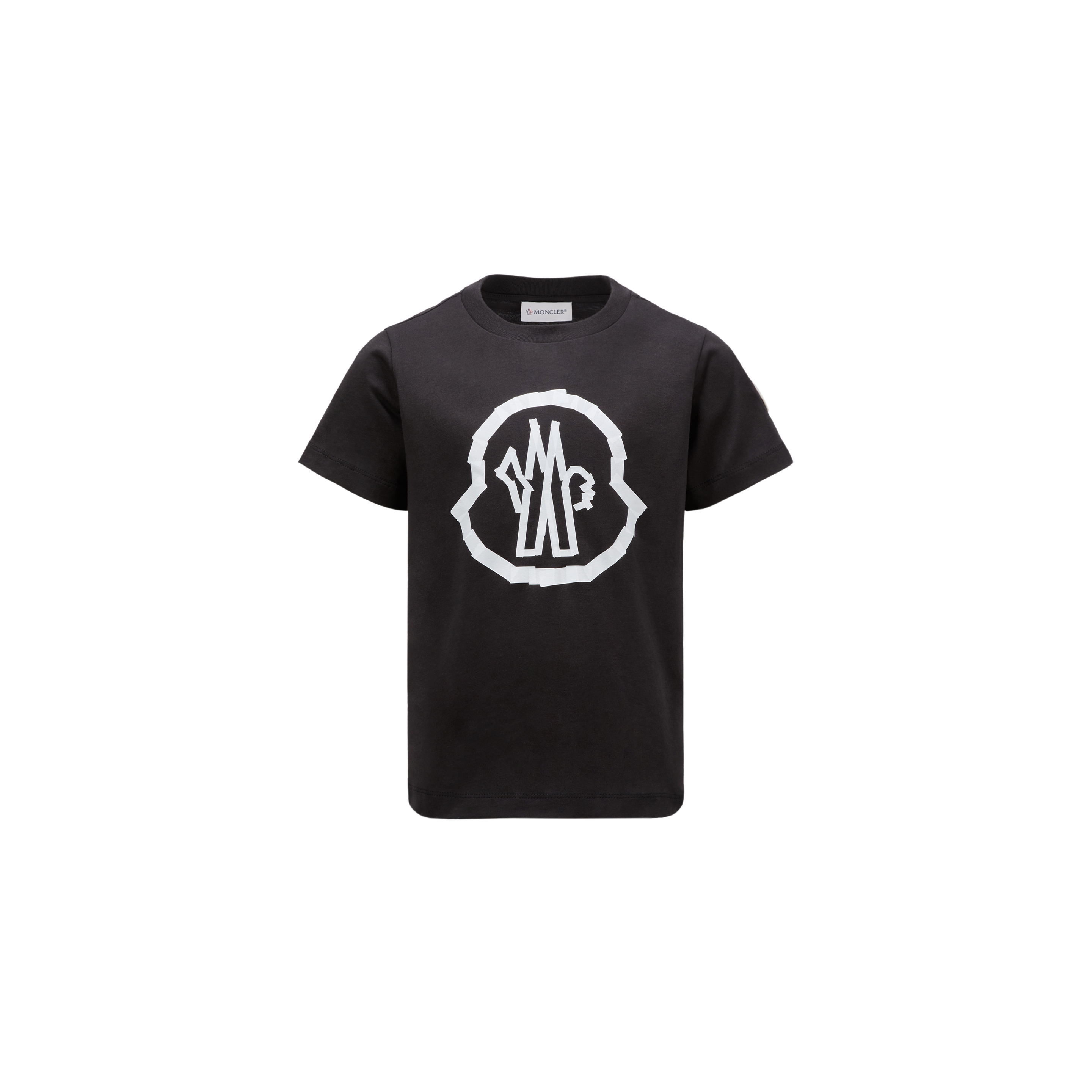 MONCLER ENFANT Logo T-Shirt, Black, Size: 8Y