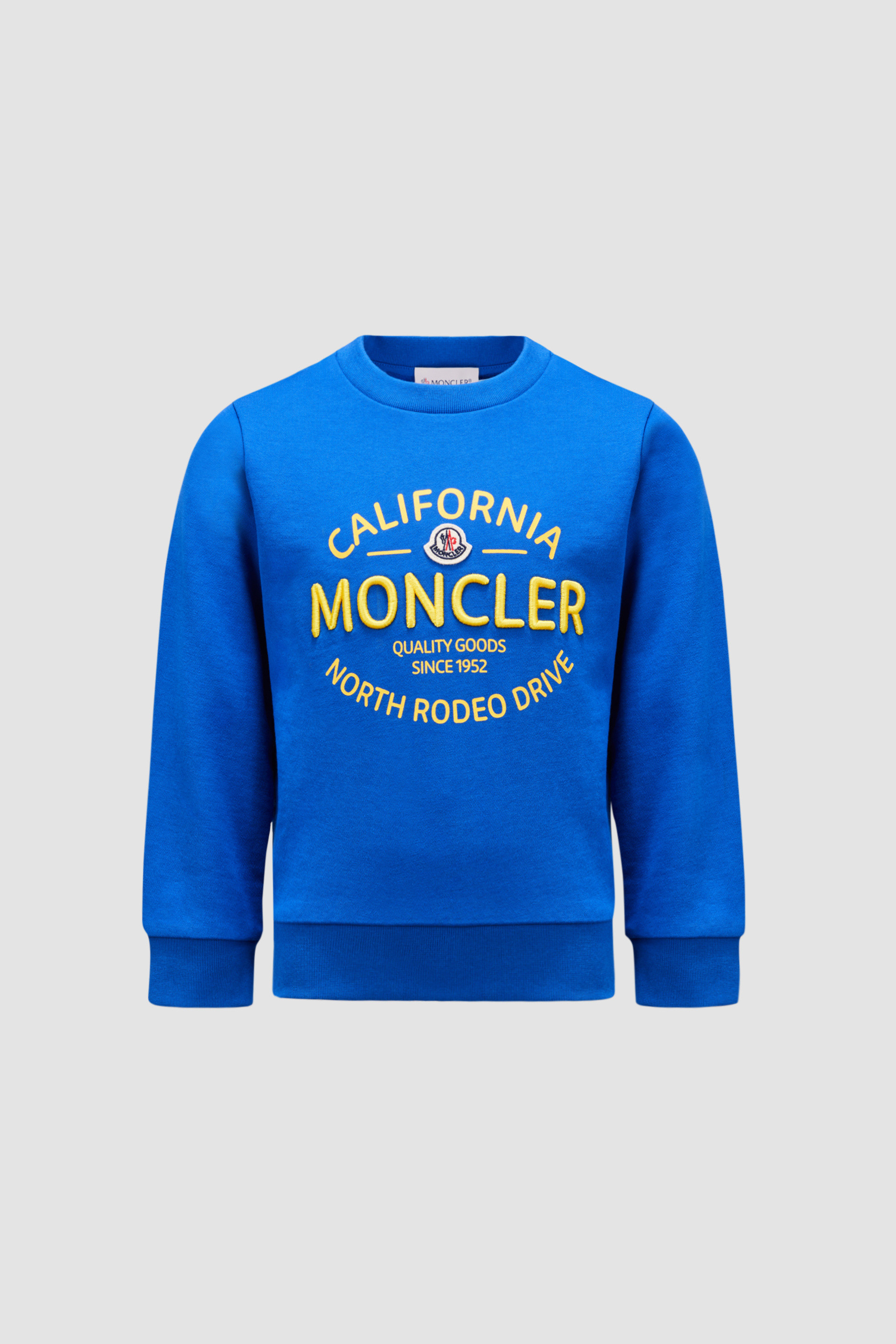 Sky Blue Embroidered Logo Motif Sweatshirt Sweatshirts Knitwear for Children Moncler CZ